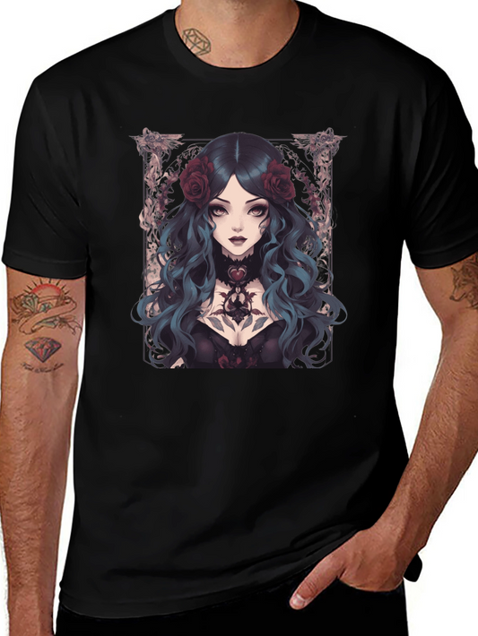 Gothic Rose Witch T-Shirt - Dark Academia Tee