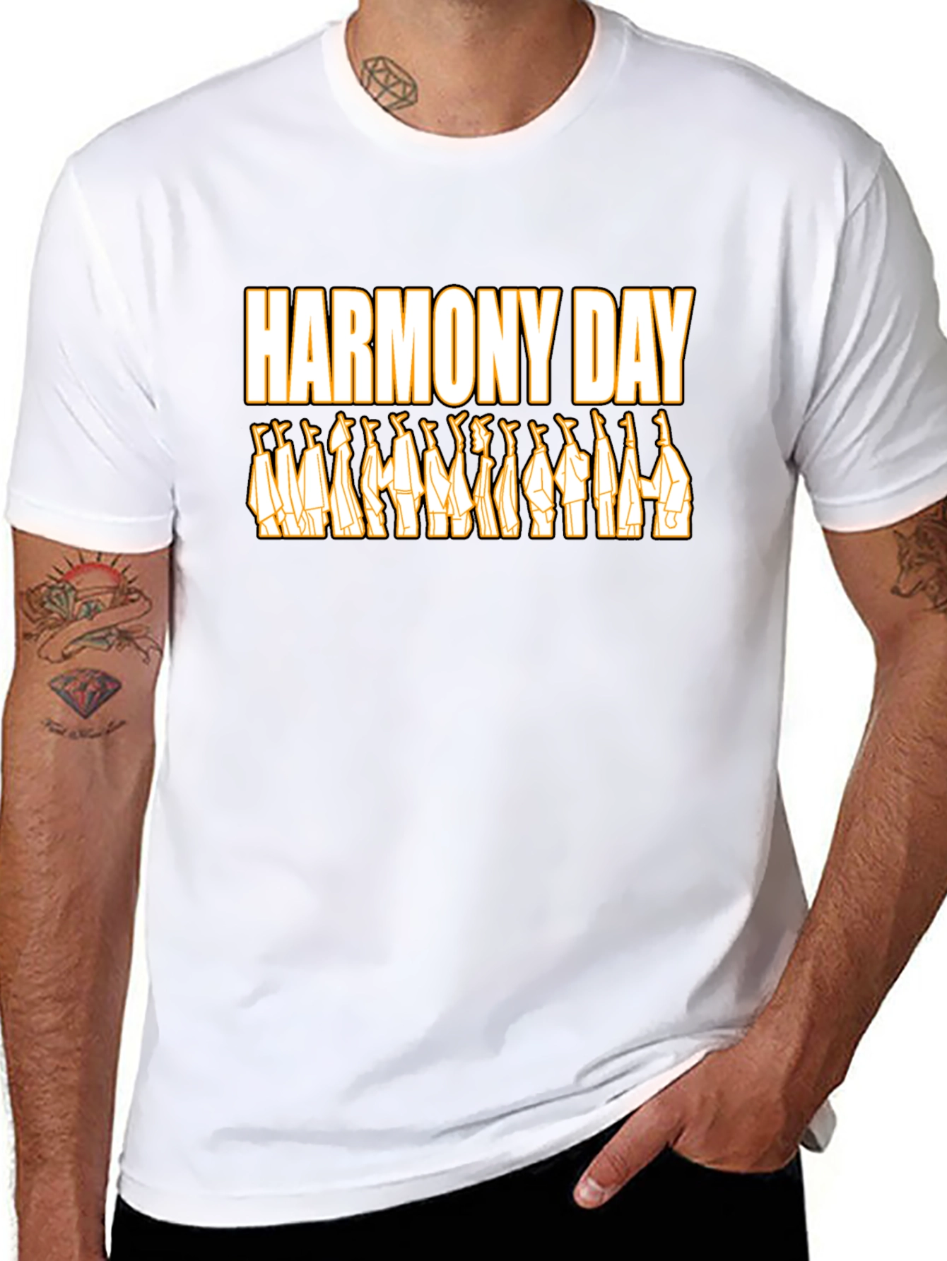 Harmony Day Graphic Tee - Unisex Black T-Shirt