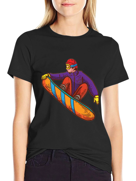 Snowboarder Graphic Tee - Stylish Black T-Shirt