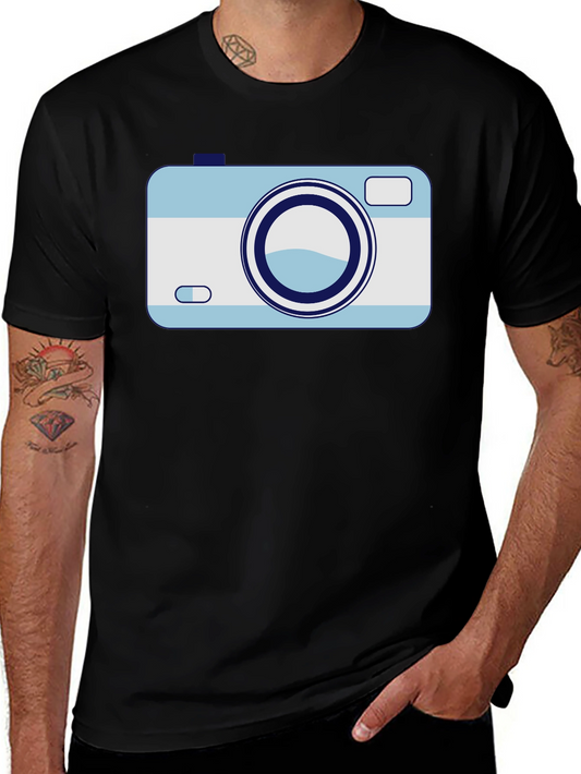Retro Camera Graphic Tee - Black