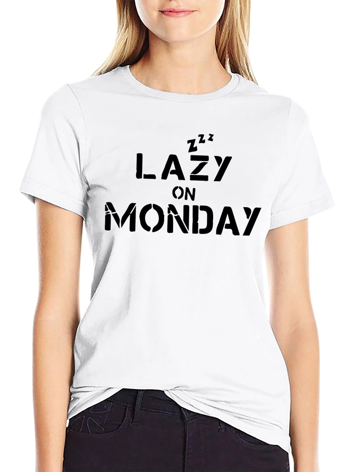 Lazy on Monday T-Shirt - Black