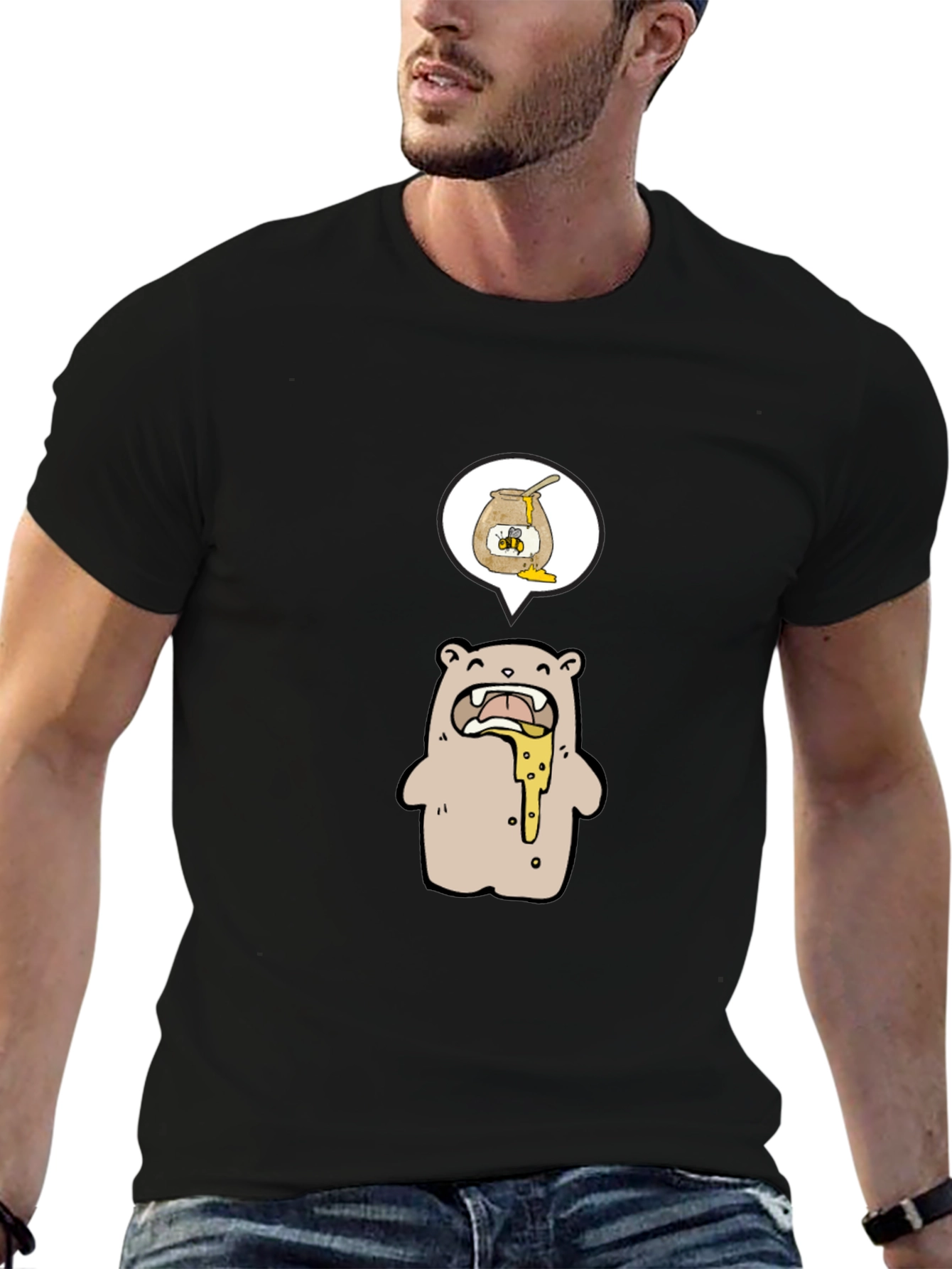 Bear and Honey Graphic T-Shirt