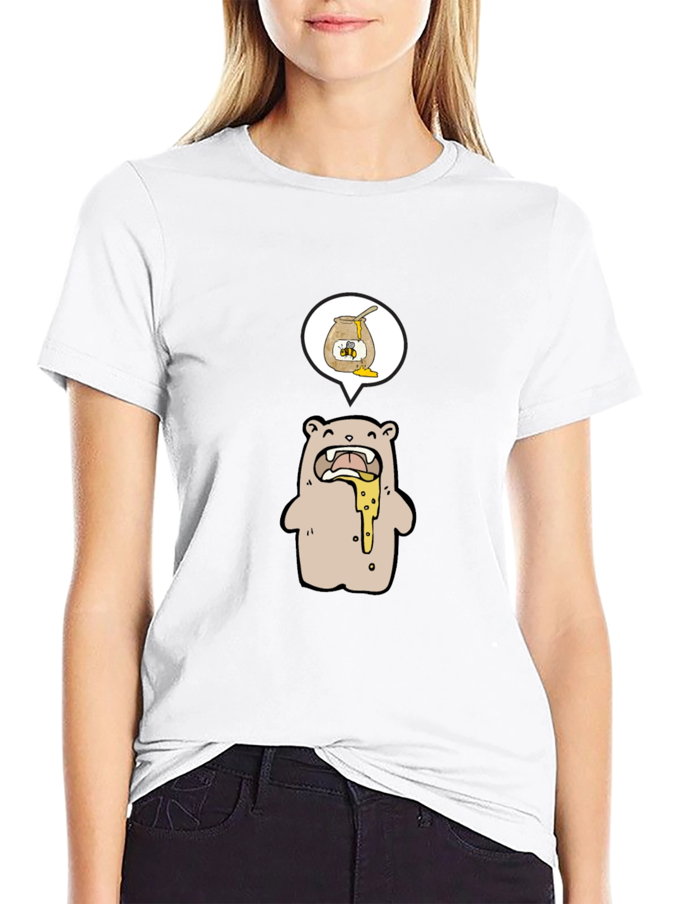 Bear and Honey Graphic T-Shirt