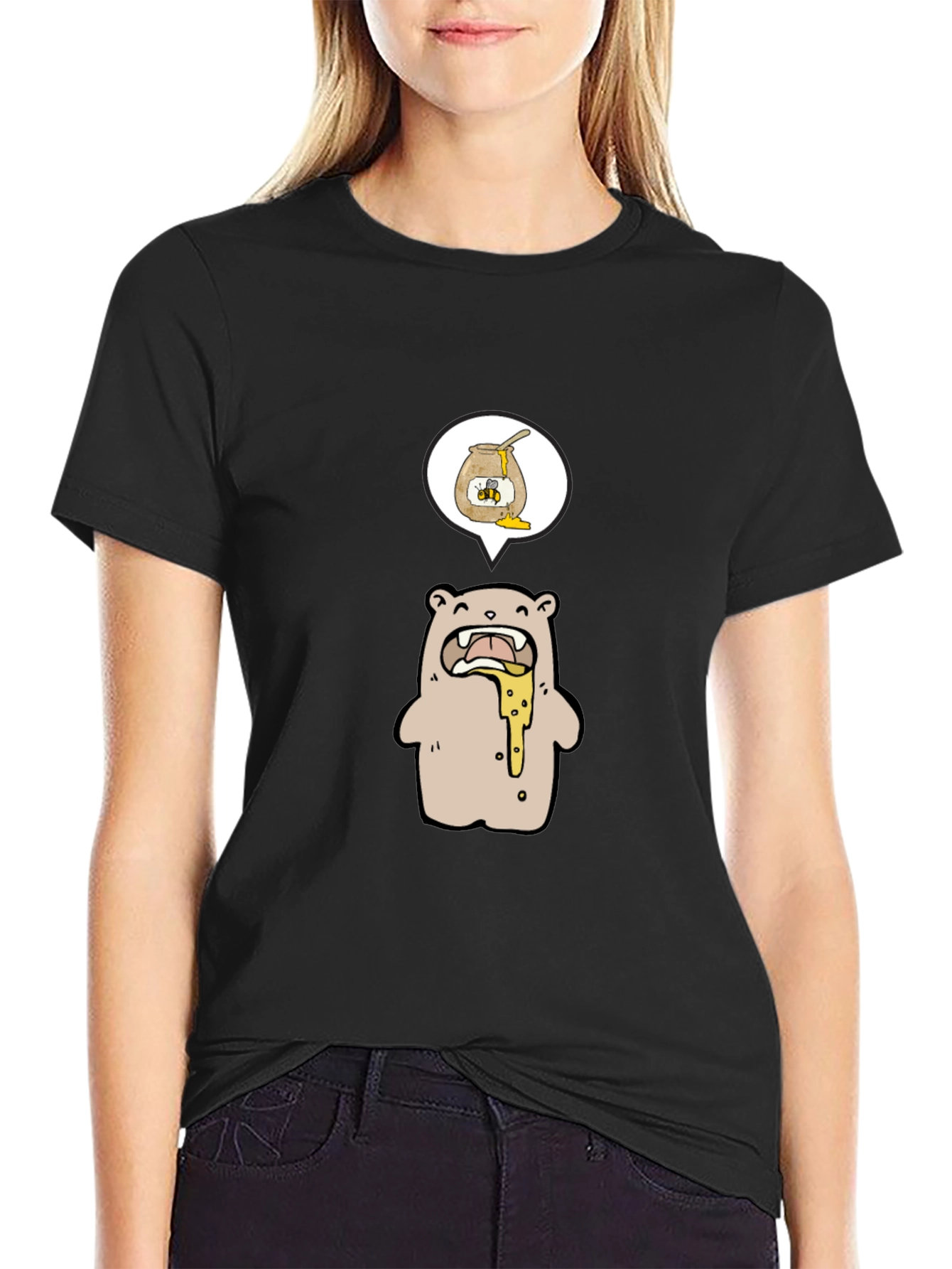 Bear and Honey Graphic T-Shirt