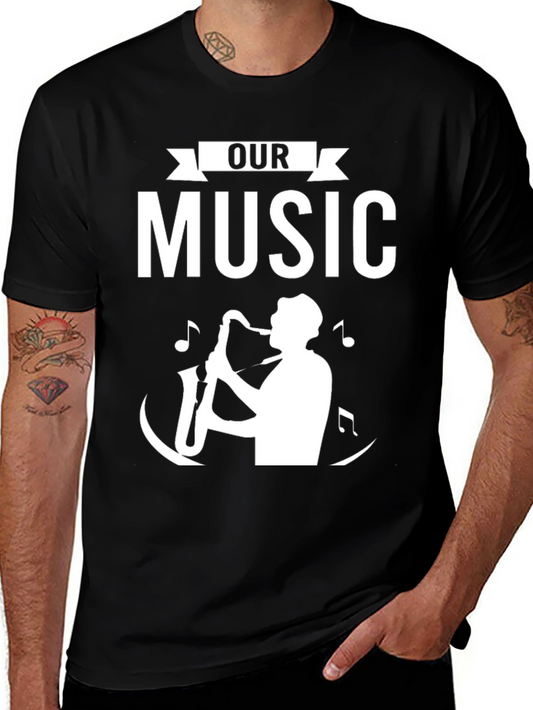 Our Music Saxophone Graphic T-Shirt