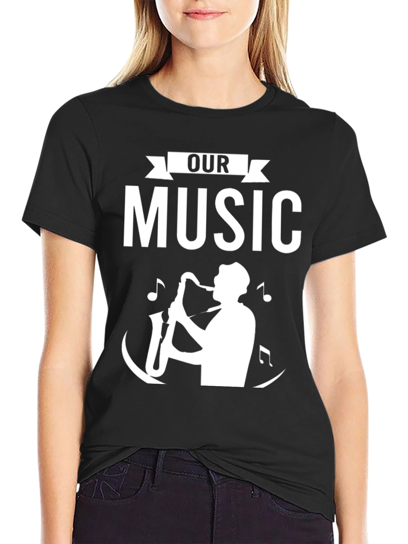 Our Music Saxophone Graphic T-Shirt