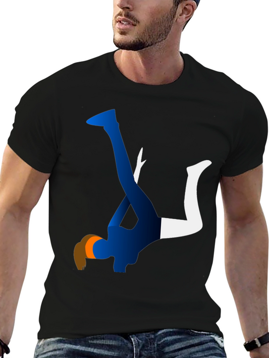 Abstract Dancer Graphic Tee - Modern Art Shirt