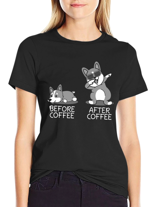 Coffee Corgi T-Shirt: Before & After