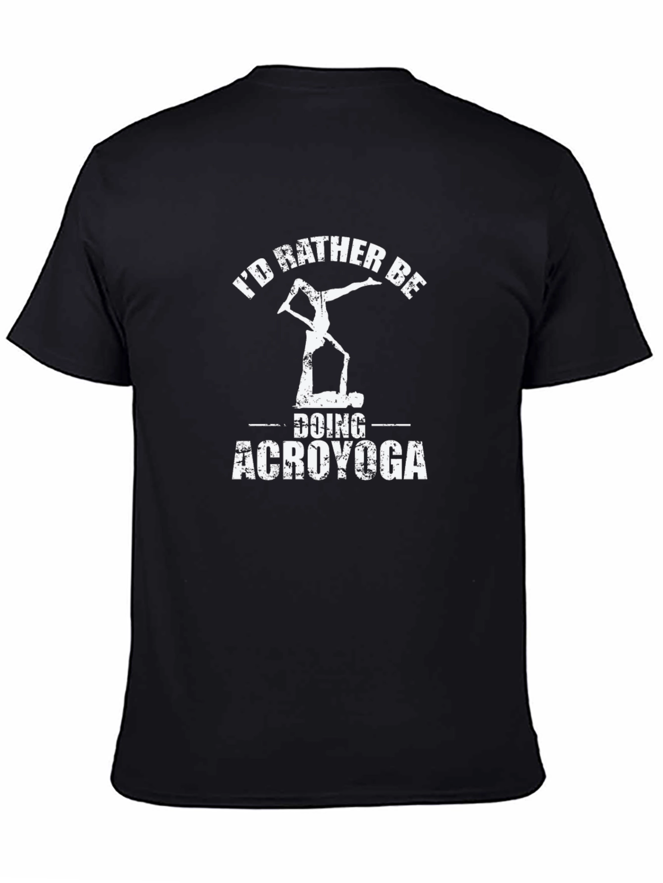 Id Rather Be Doing Acroyoga T-Shirt Black