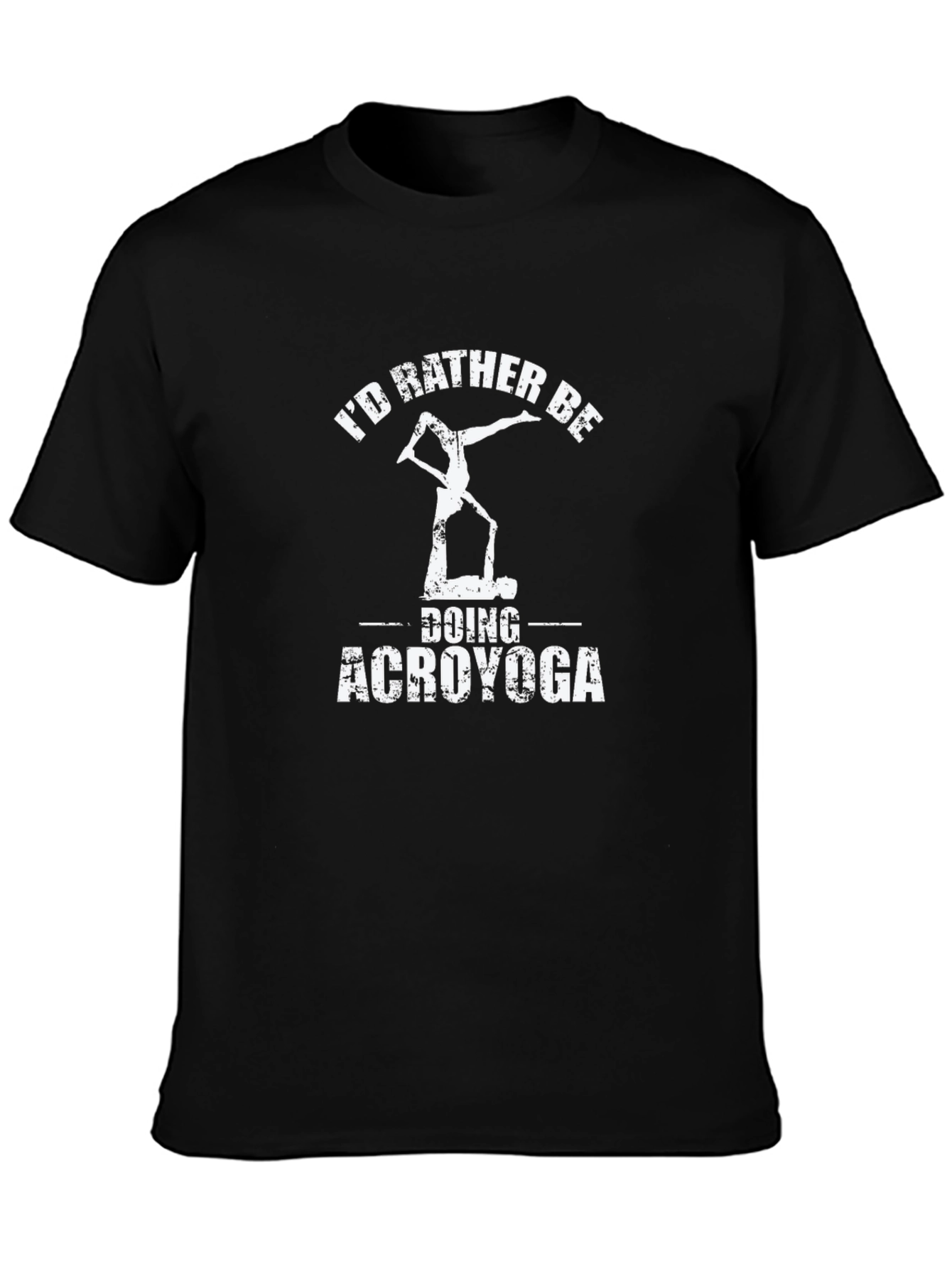 Id Rather Be Doing Acroyoga T-Shirt Black
