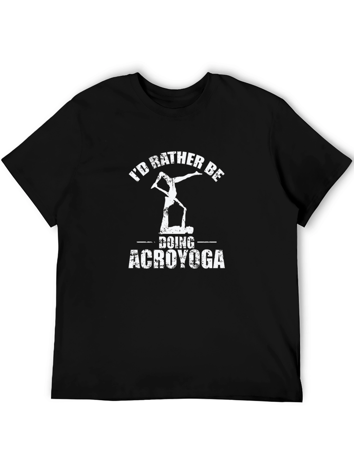 Id Rather Be Doing Acroyoga T-Shirt Black
