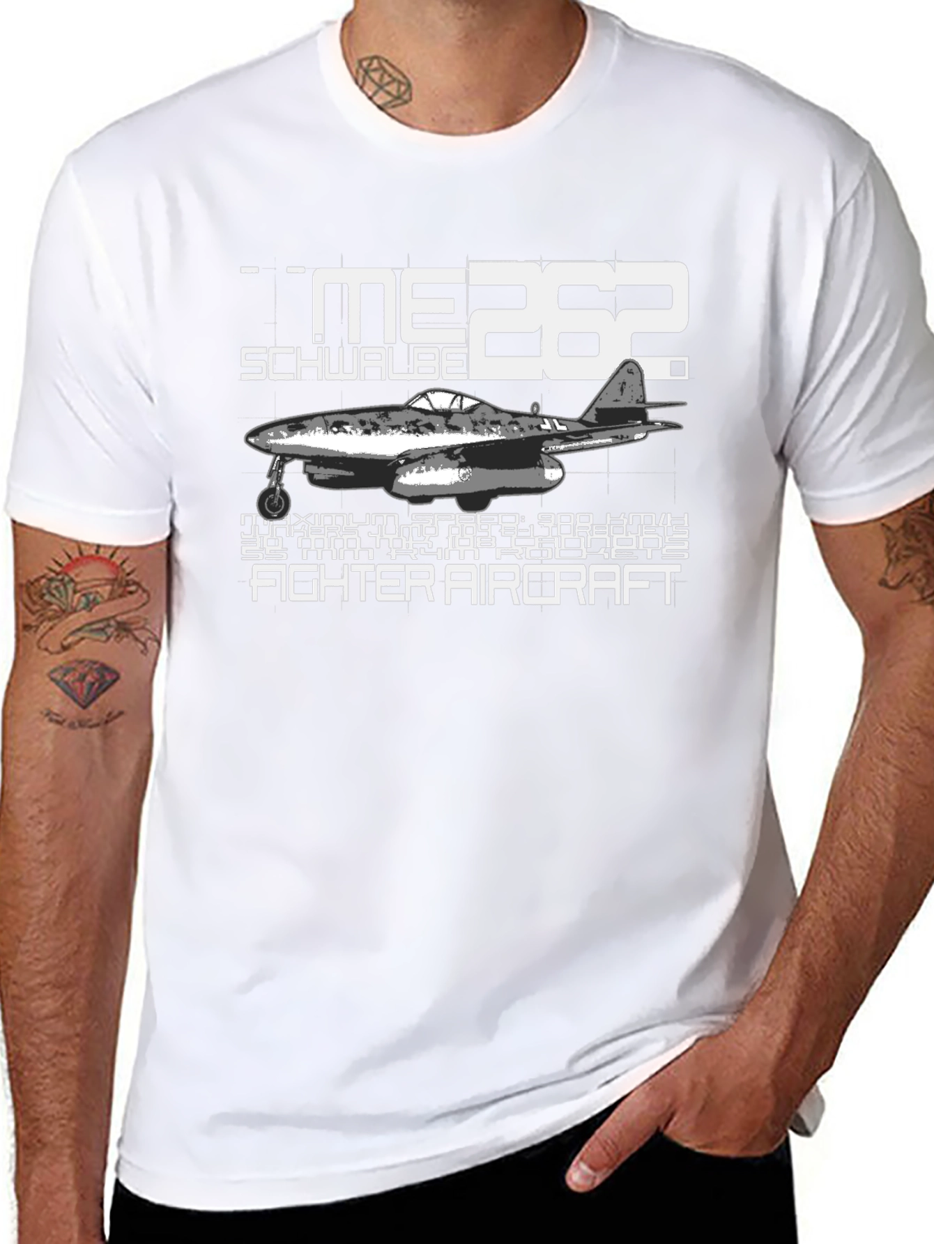Me 262 Schwalbe Fighter Aircraft Graphic T-Shirt
