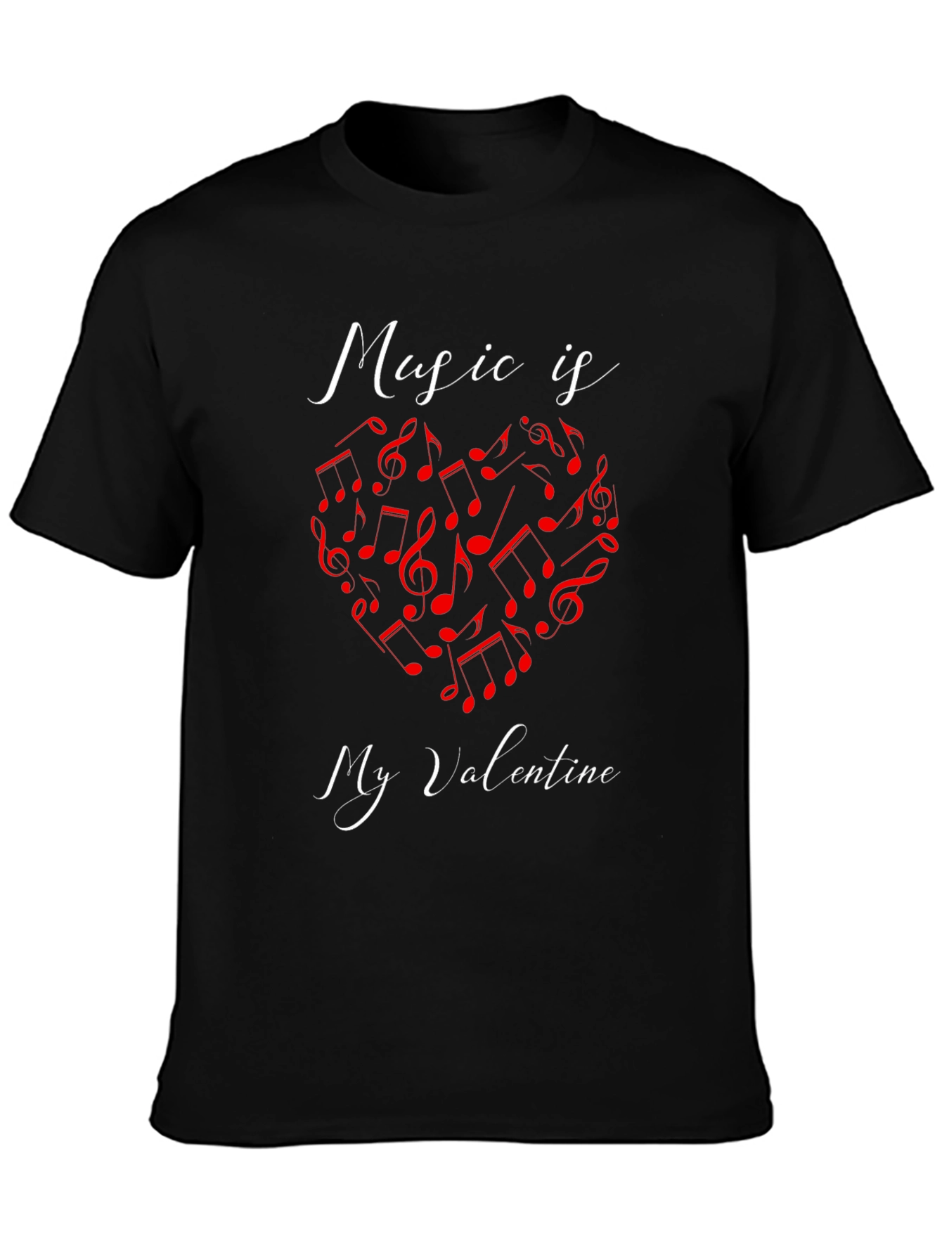 Music Is My Valentine Graphic T-Shirt