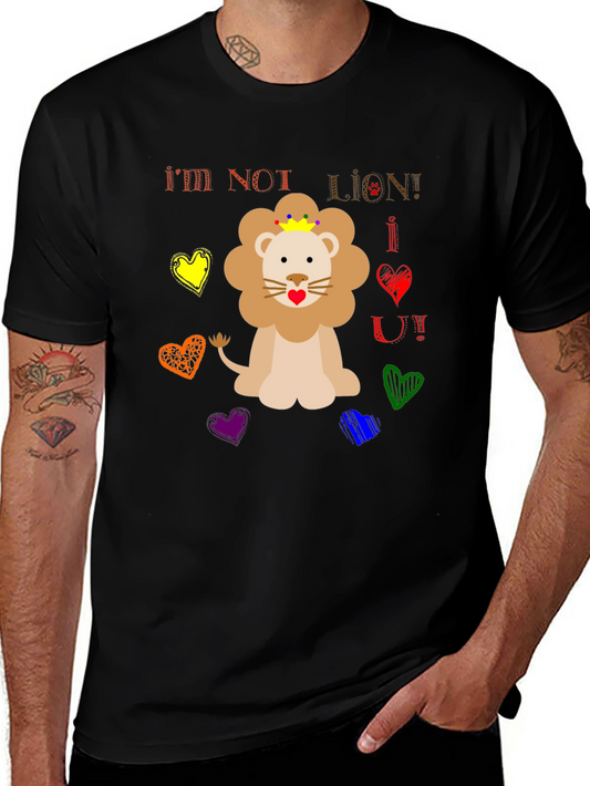 Funny Im Not Lion Graphic Tee