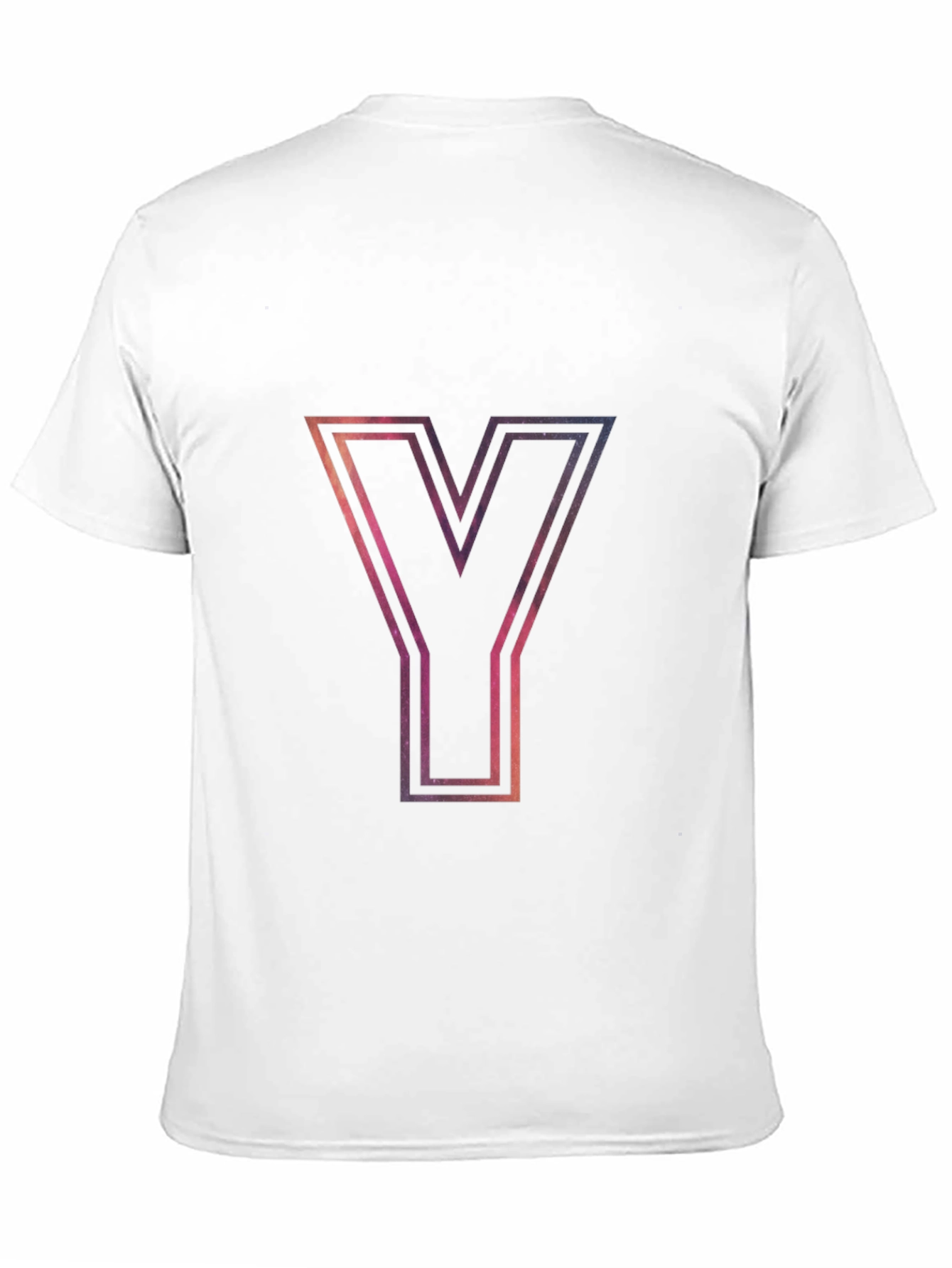 Galaxy Letter Y Graphic Tee - Stylish Black T-Shirt