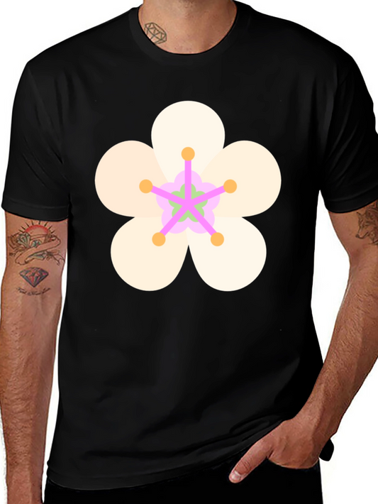 Floral Graphic Black Tee