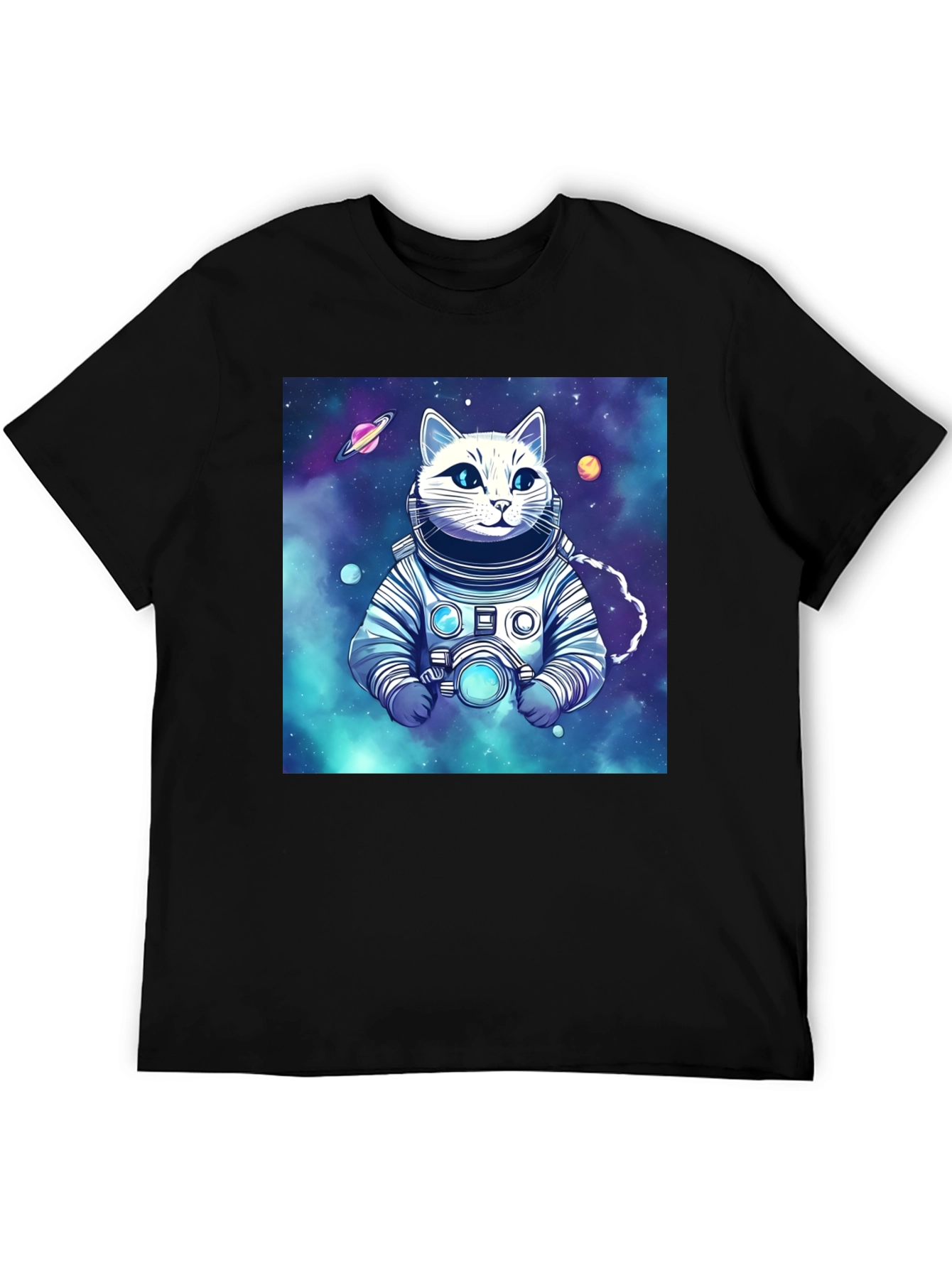 Astronaut Cat Graphic Tee - Space Explorer T-Shirt