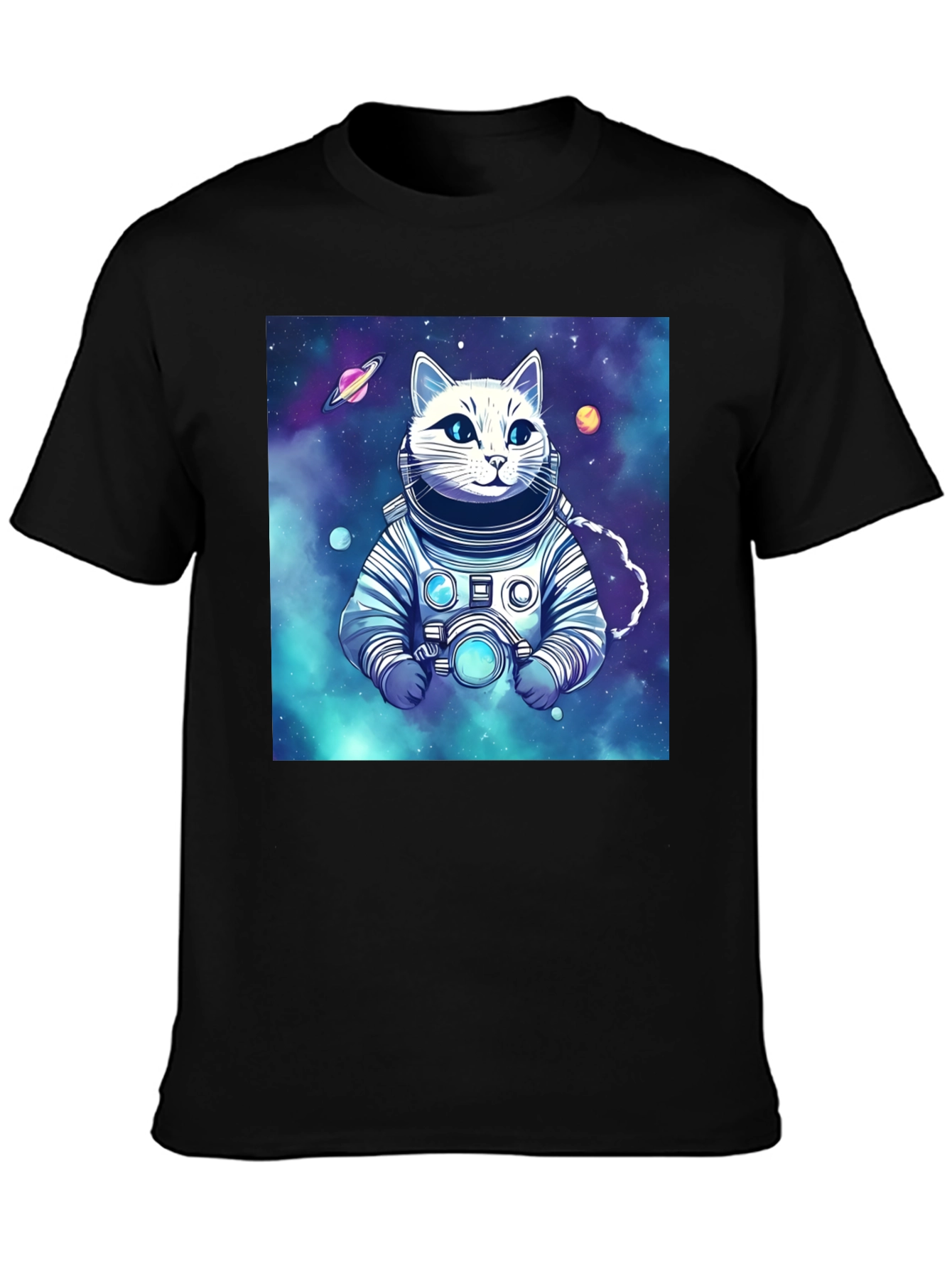 Astronaut Cat Graphic Tee - Space Explorer T-Shirt