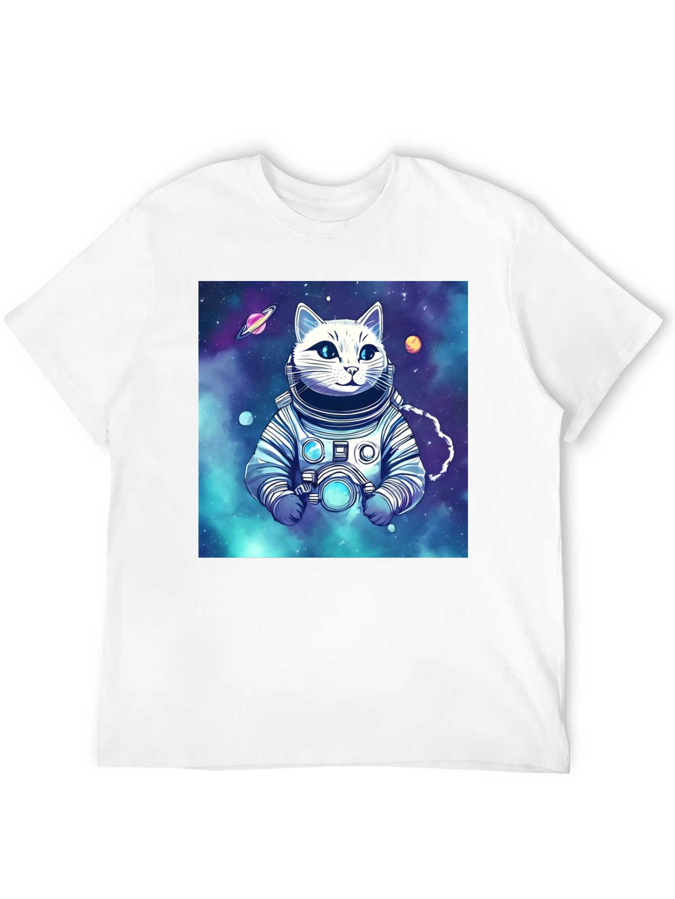 Astronaut Cat Graphic Tee - Space Explorer T-Shirt