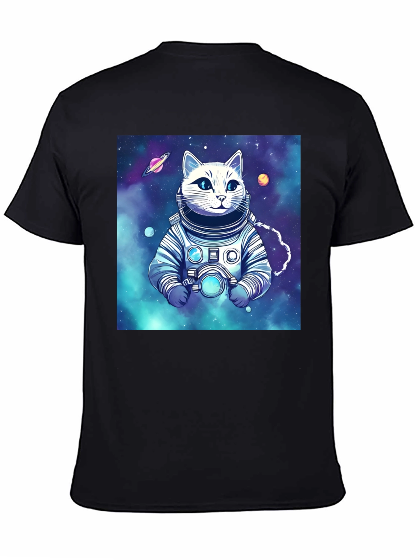 Astronaut Cat Graphic Tee - Space Explorer T-Shirt