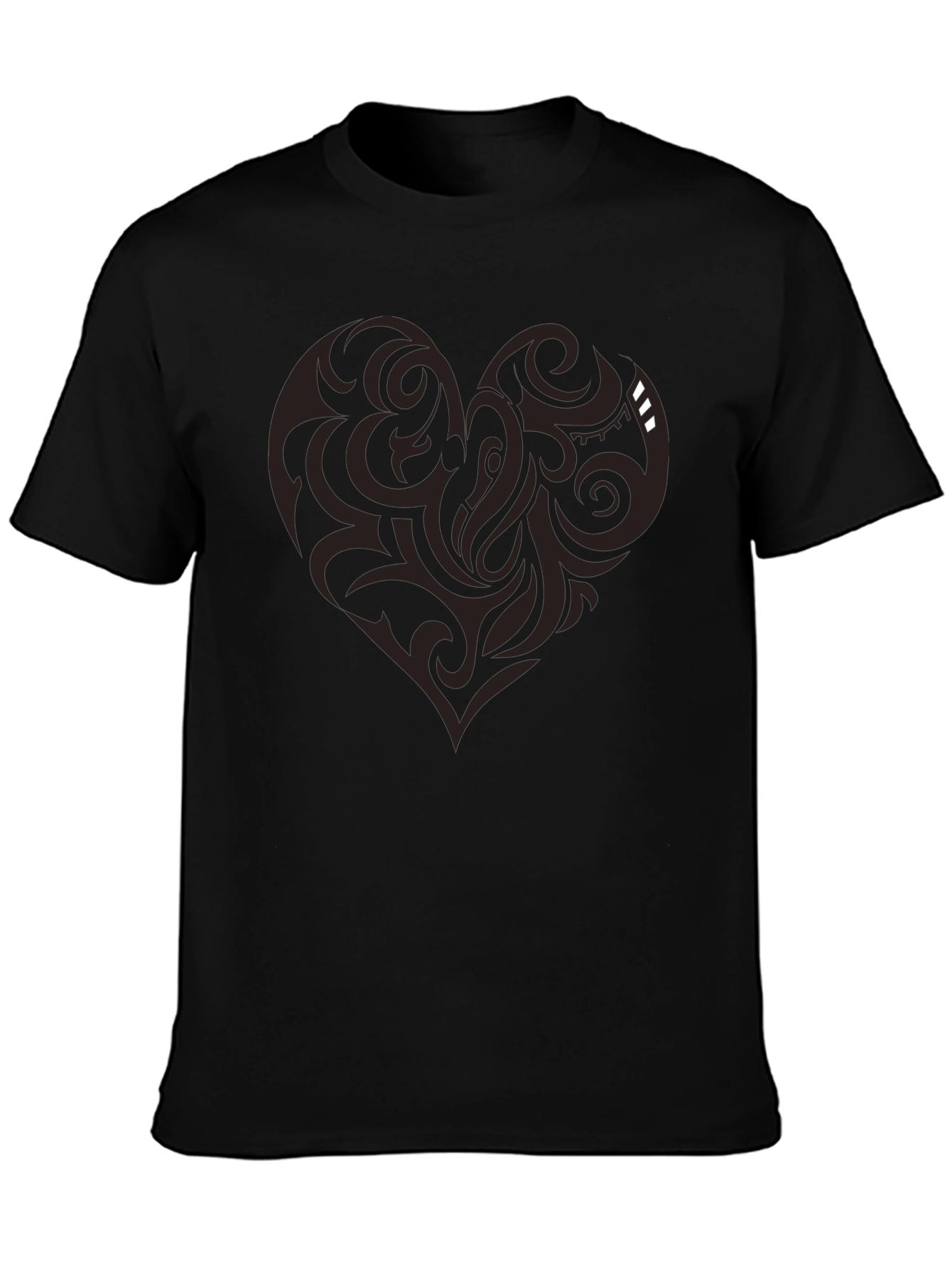 Tribal Heart Graphic Black Tee