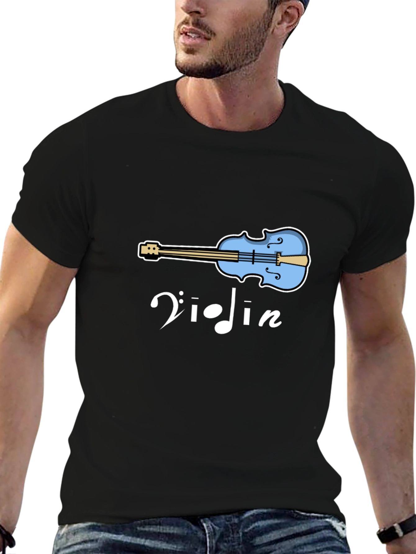 Violin Graphic Tee - Music Lover Shirt