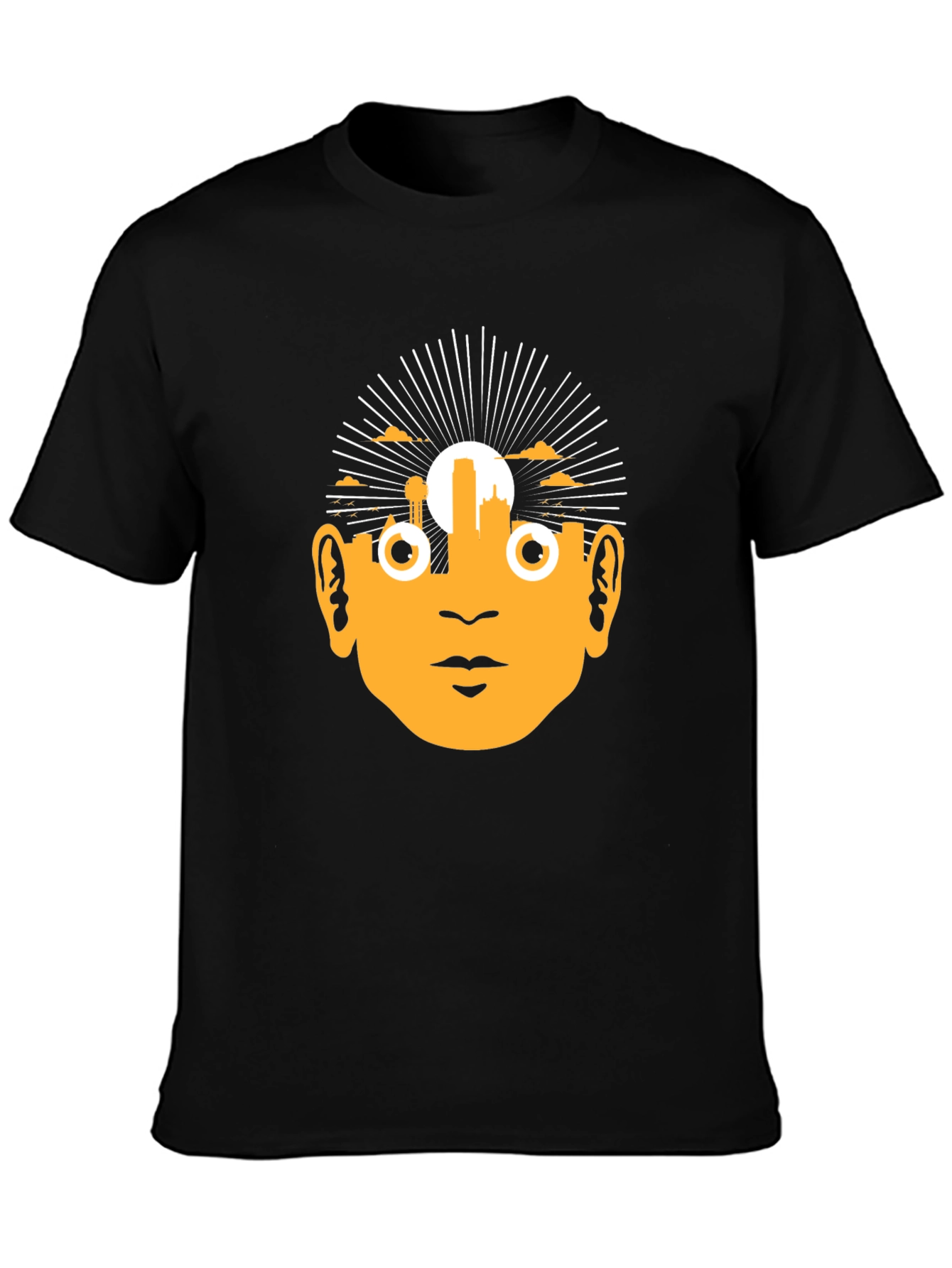 Unique Graphic Tee - Retro Face Design