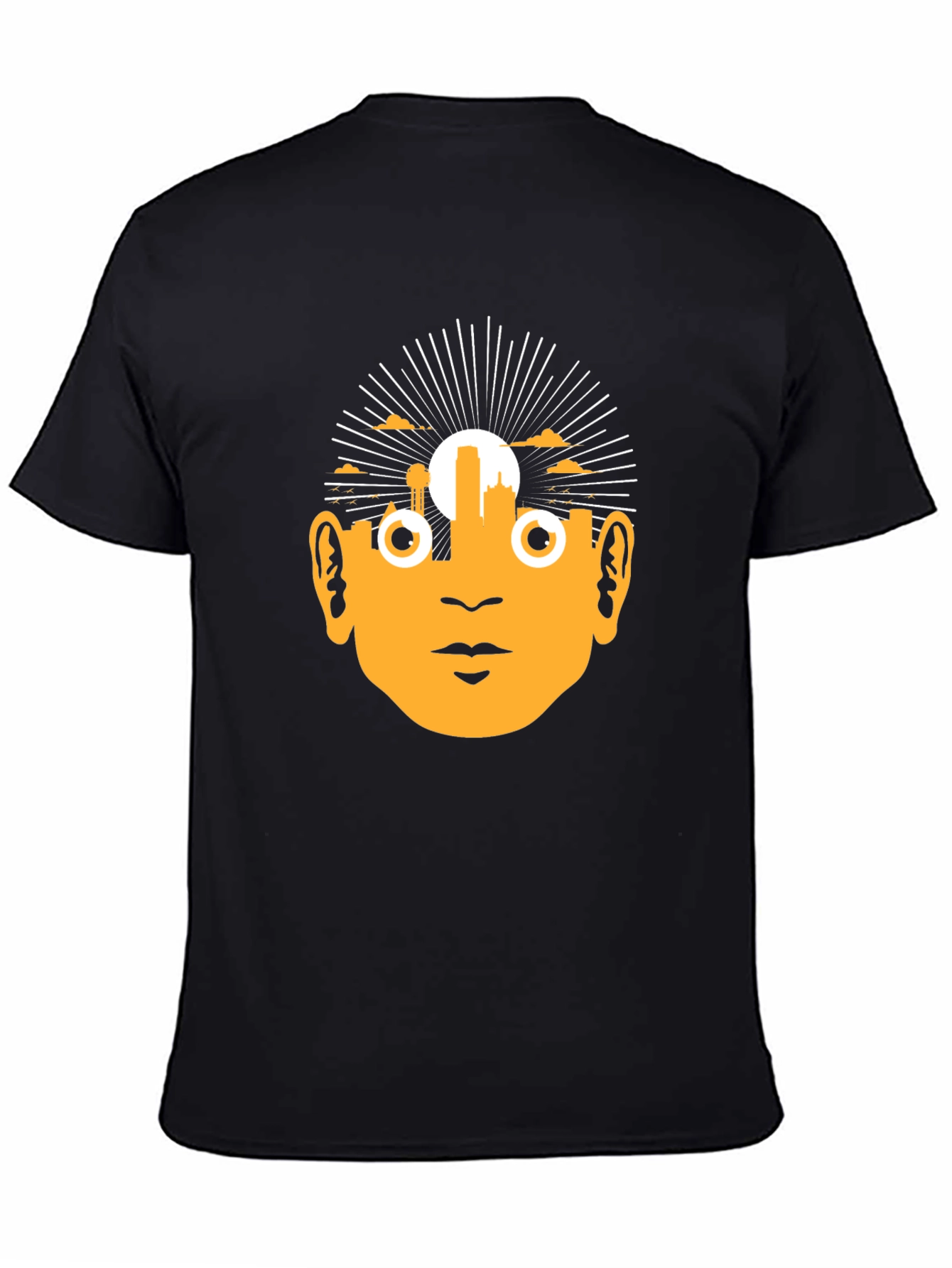Unique Graphic Tee - Retro Face Design