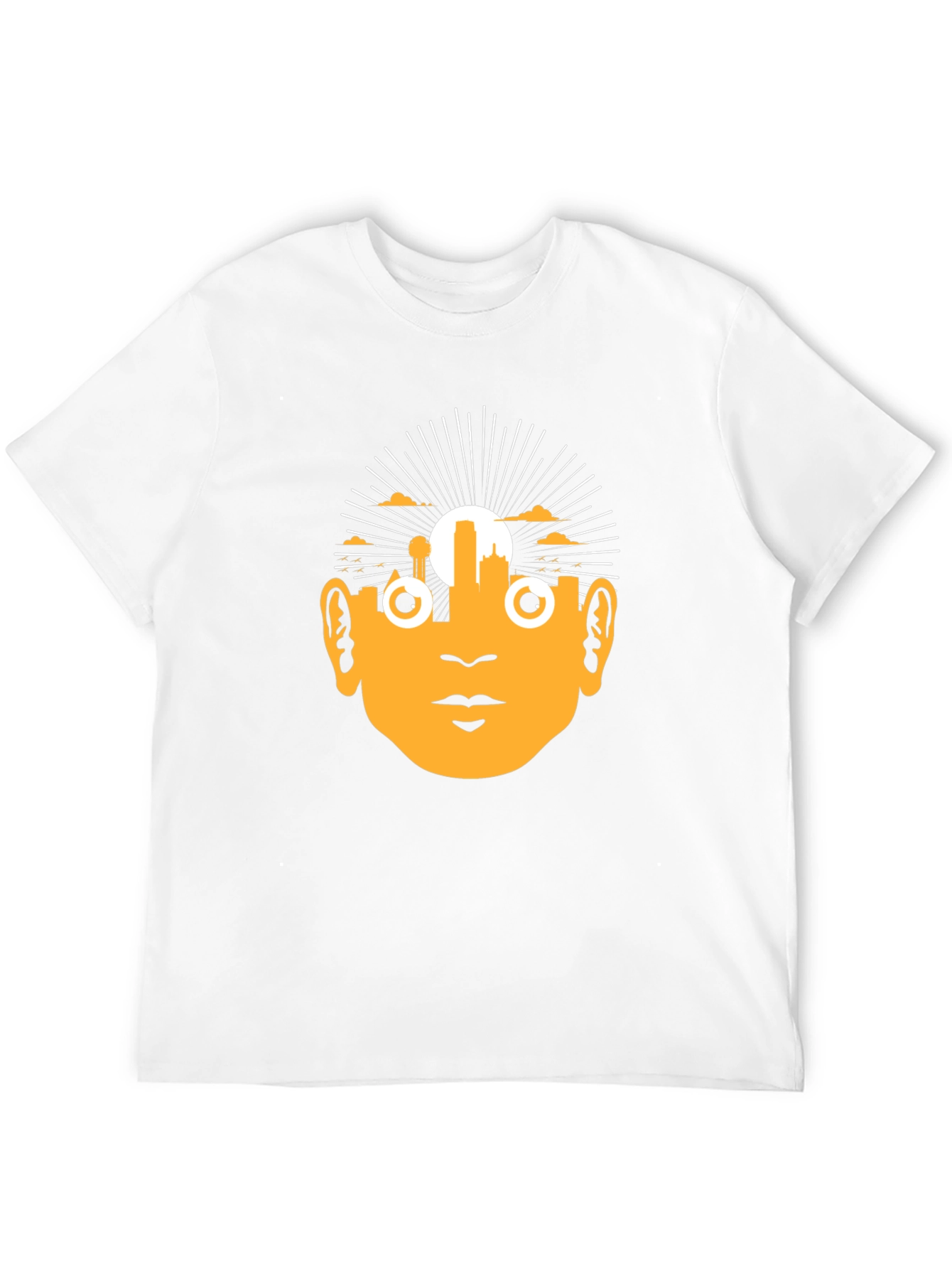 Unique Graphic Tee - Retro Face Design