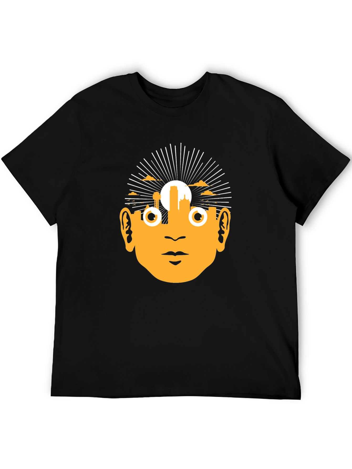 Unique Graphic Tee - Retro Face Design