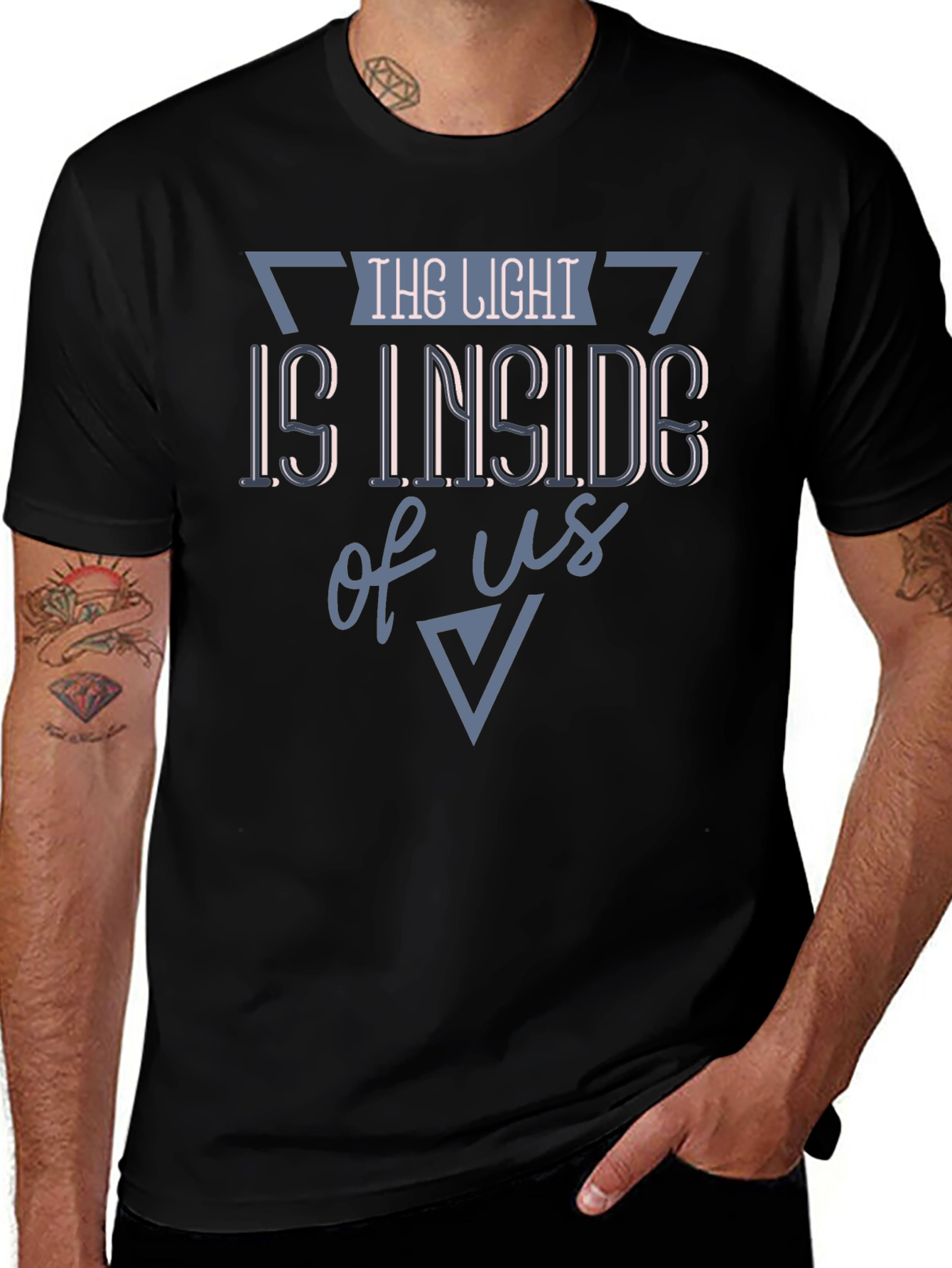 Inspirational Graphic T-Shirt - The Light is Inside