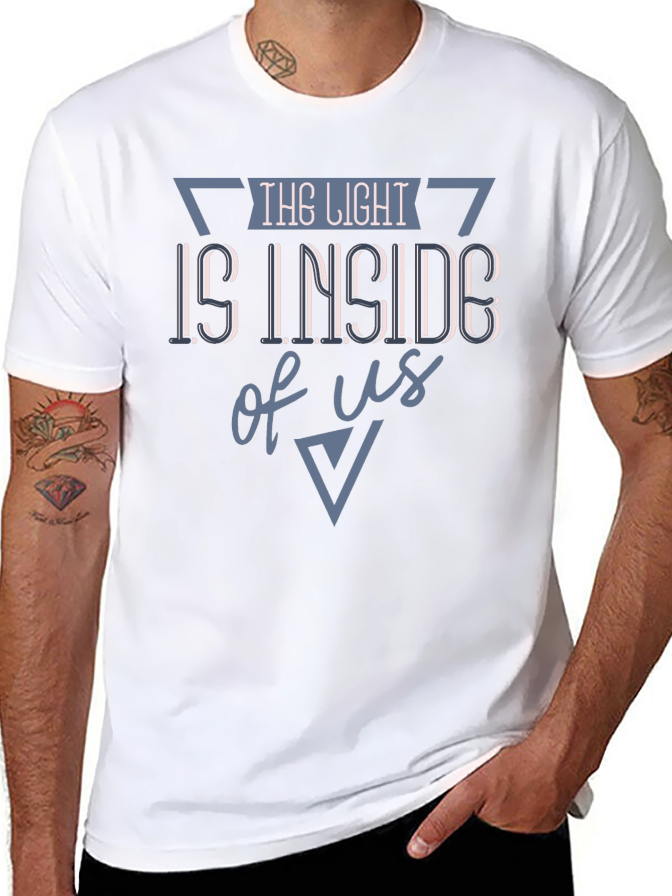 Inspirational Graphic T-Shirt - The Light is Inside