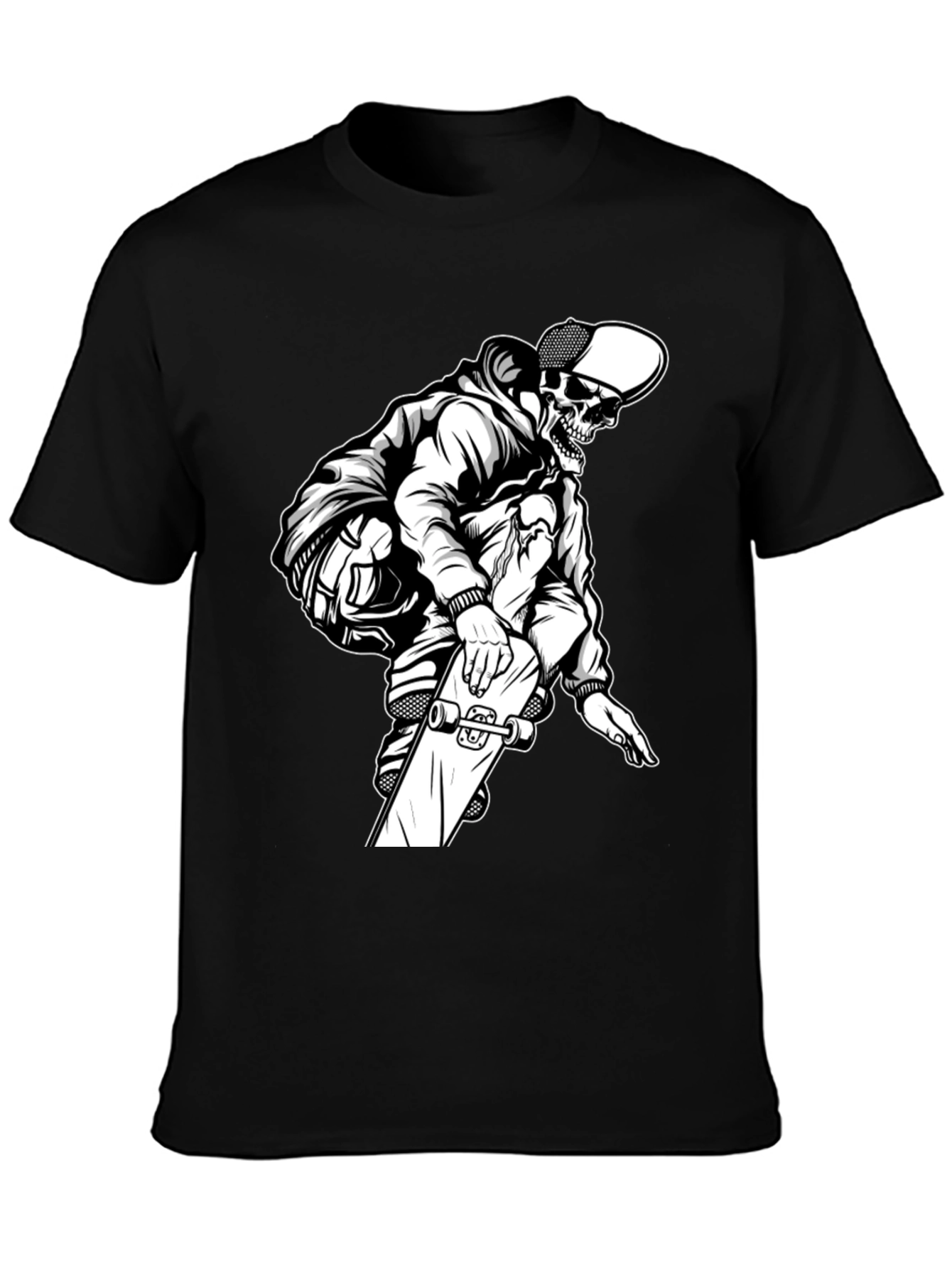 Skateboard Skeleton Graphic T-Shirt