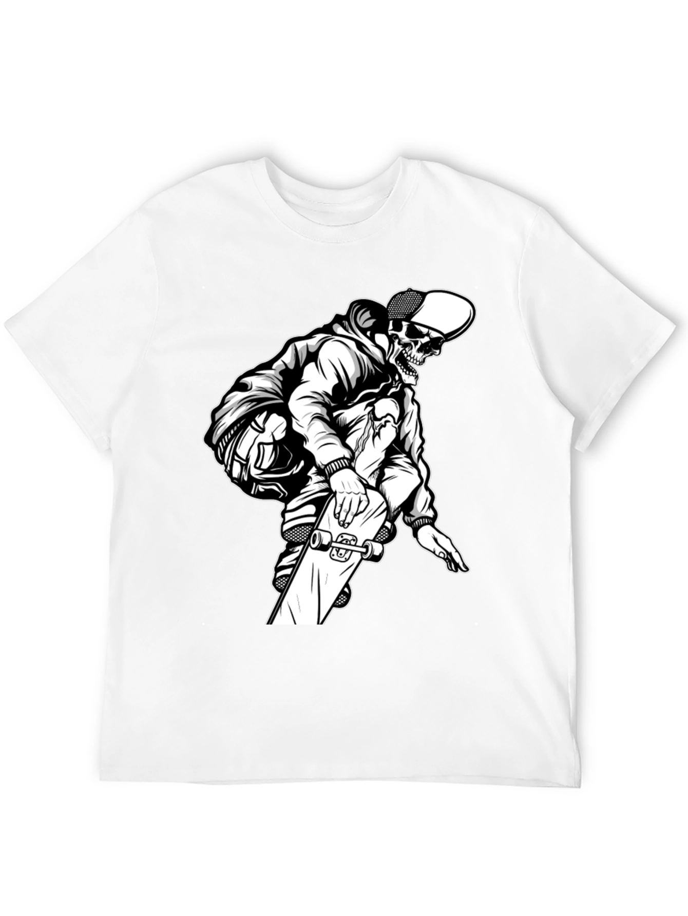 Skateboard Skeleton Graphic T-Shirt