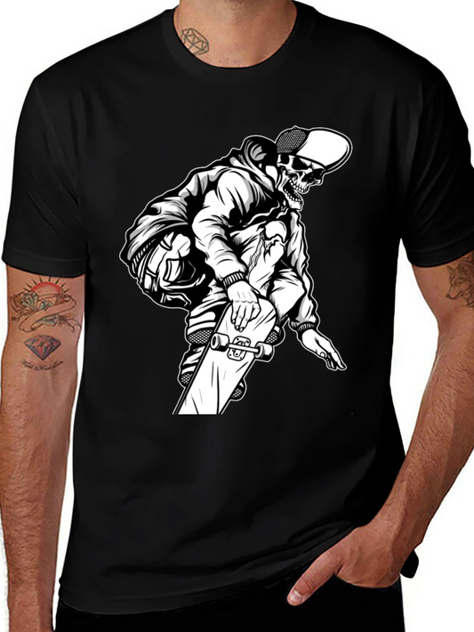 Skateboard Skeleton Graphic T-Shirt