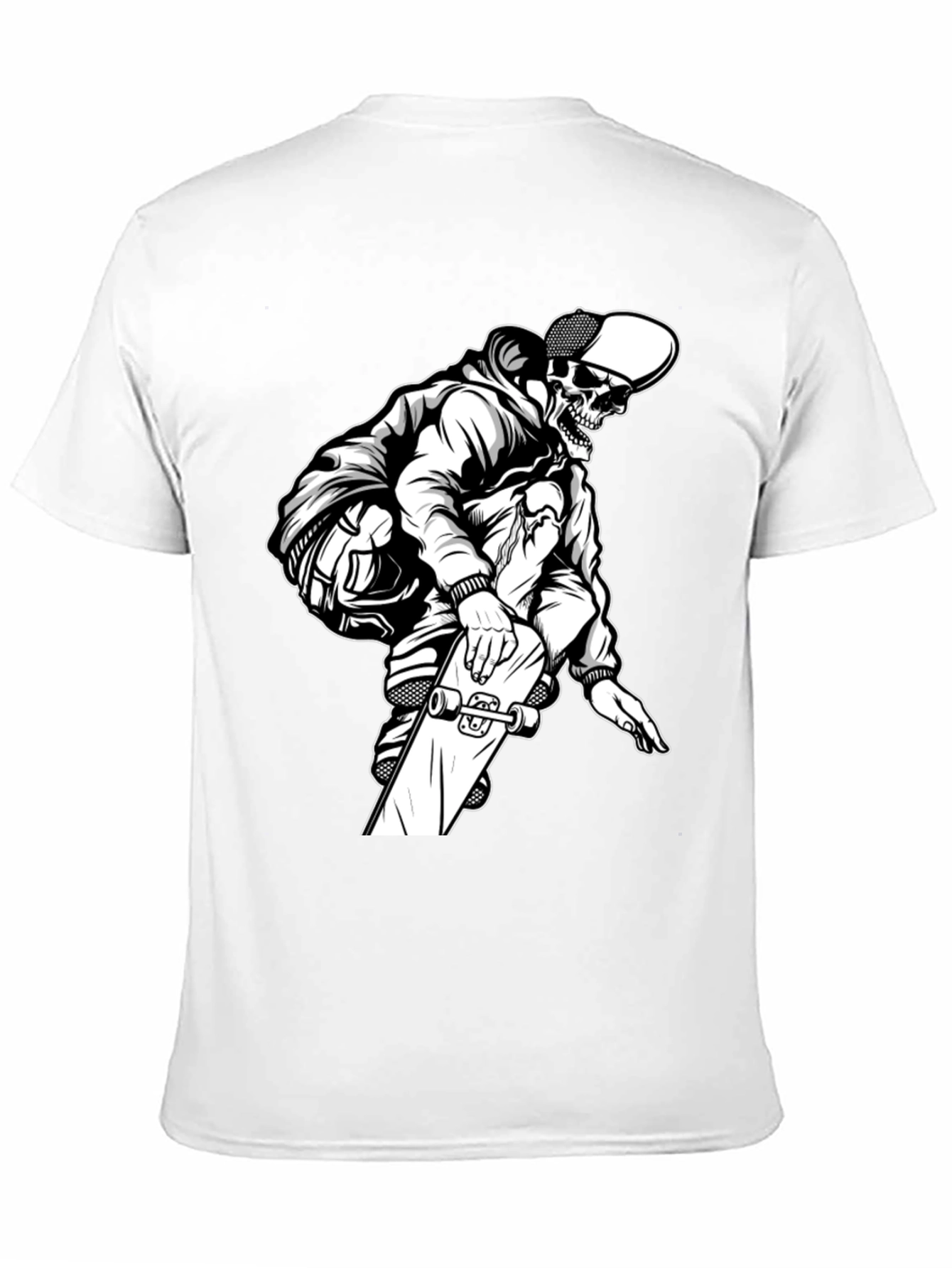 Skateboard Skeleton Graphic T-Shirt