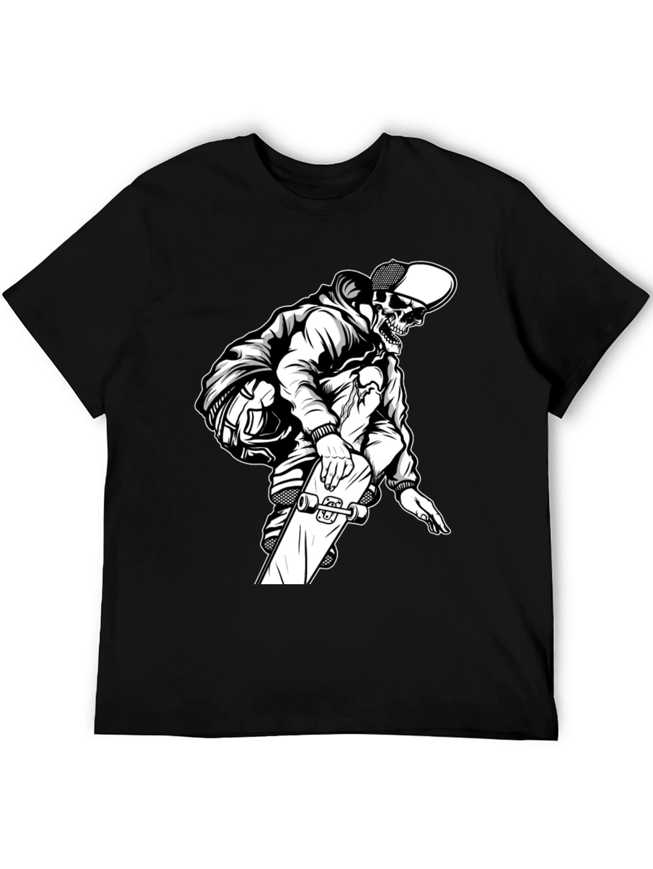 Skateboard Skeleton Graphic T-Shirt