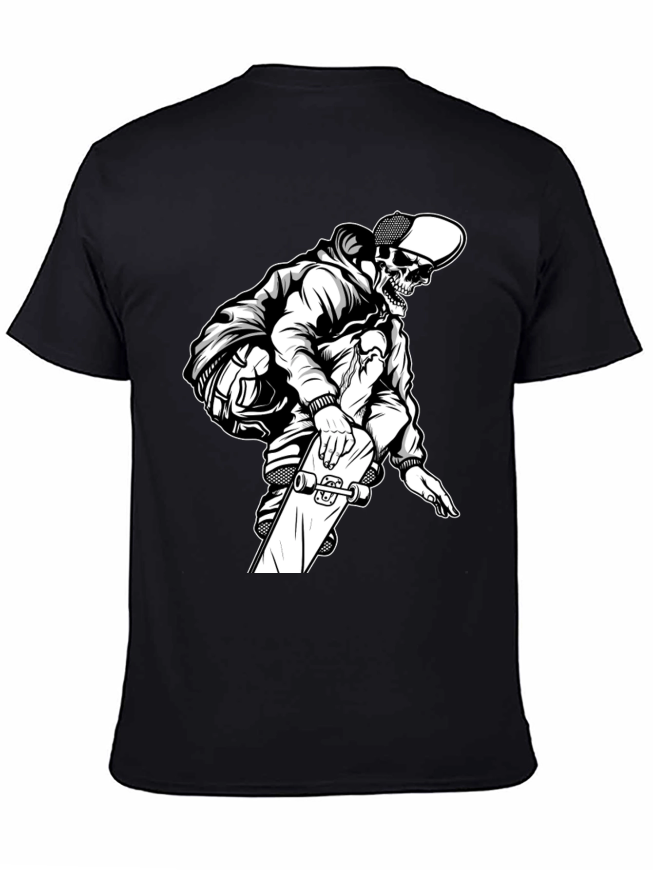 Skateboard Skeleton Graphic T-Shirt