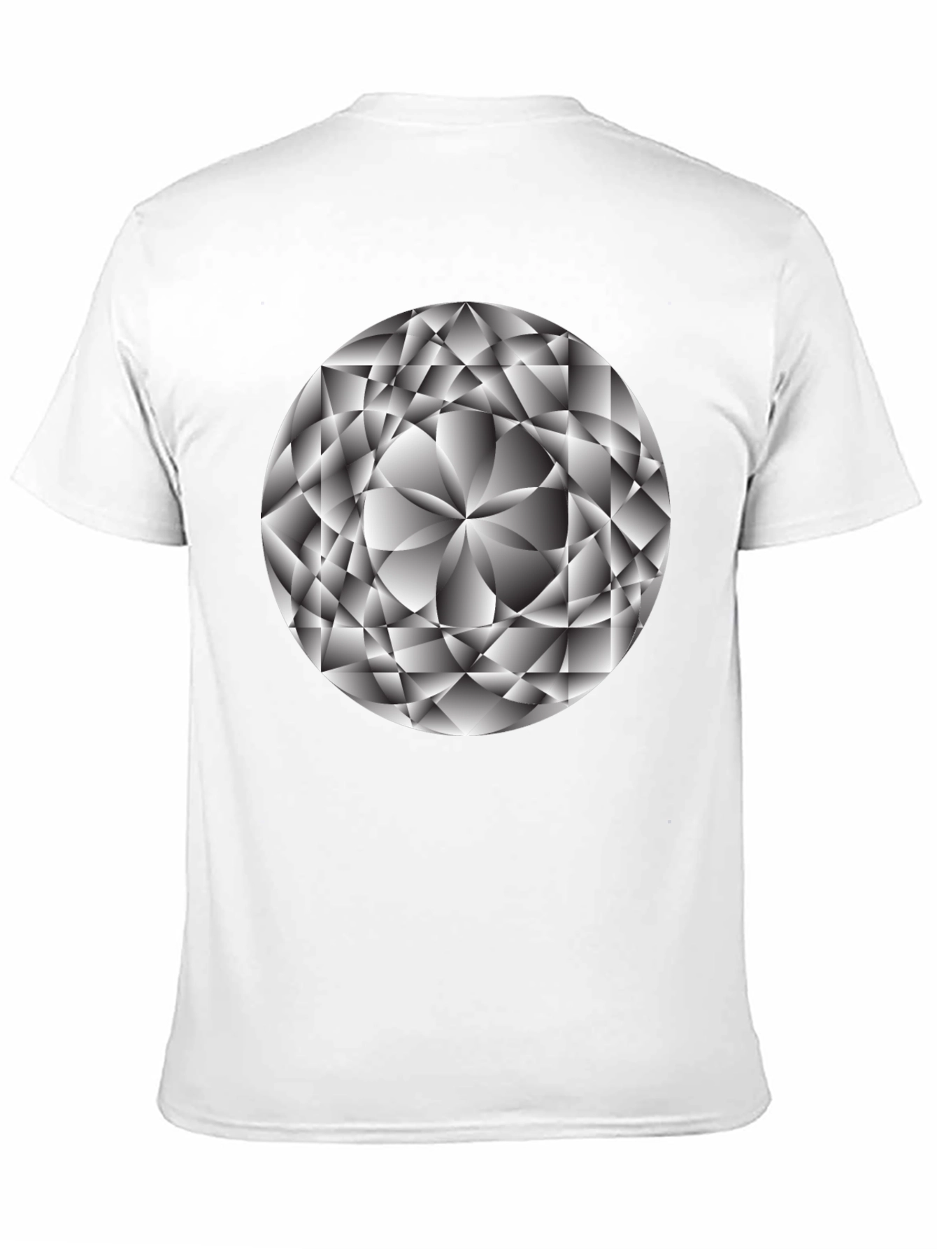 Geometric Diamond Graphic Tee - Sleek Black Shirt