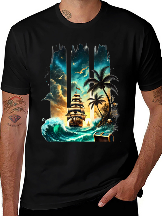 Pirate Ship Island T-Shirt