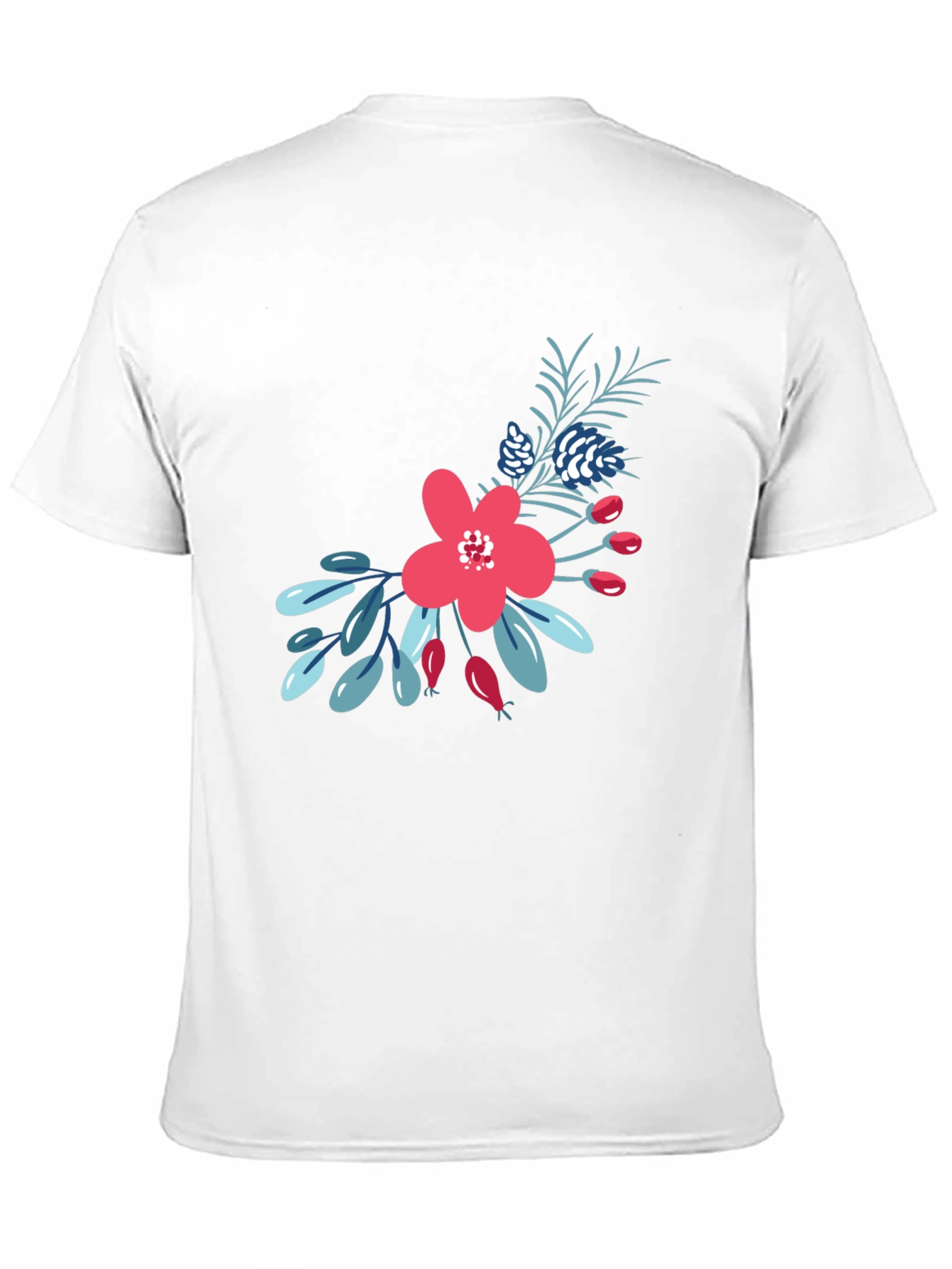 Floral Graphic Print Tee - Black