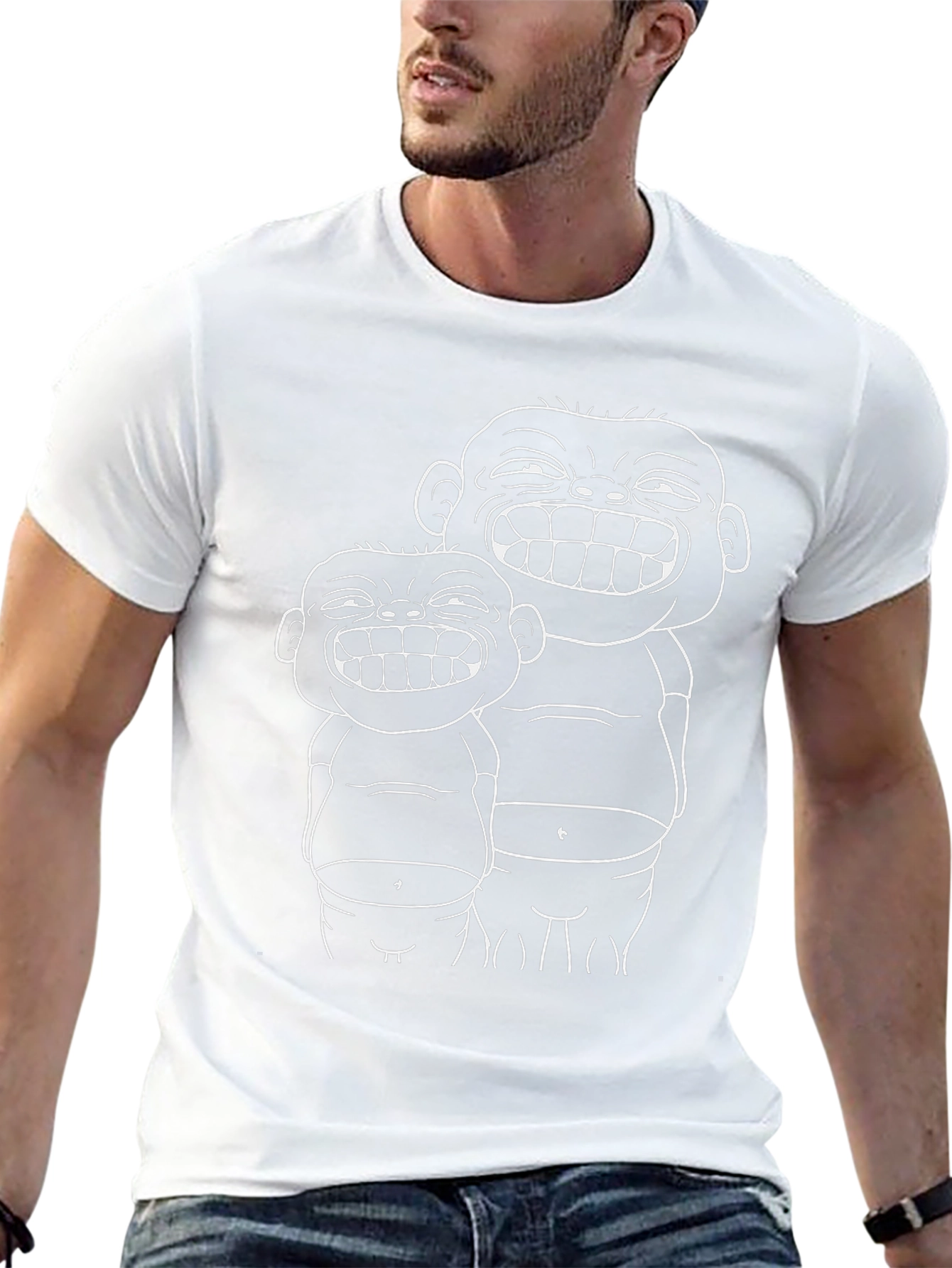 Funny Cartoon Graphic Black T-Shirt