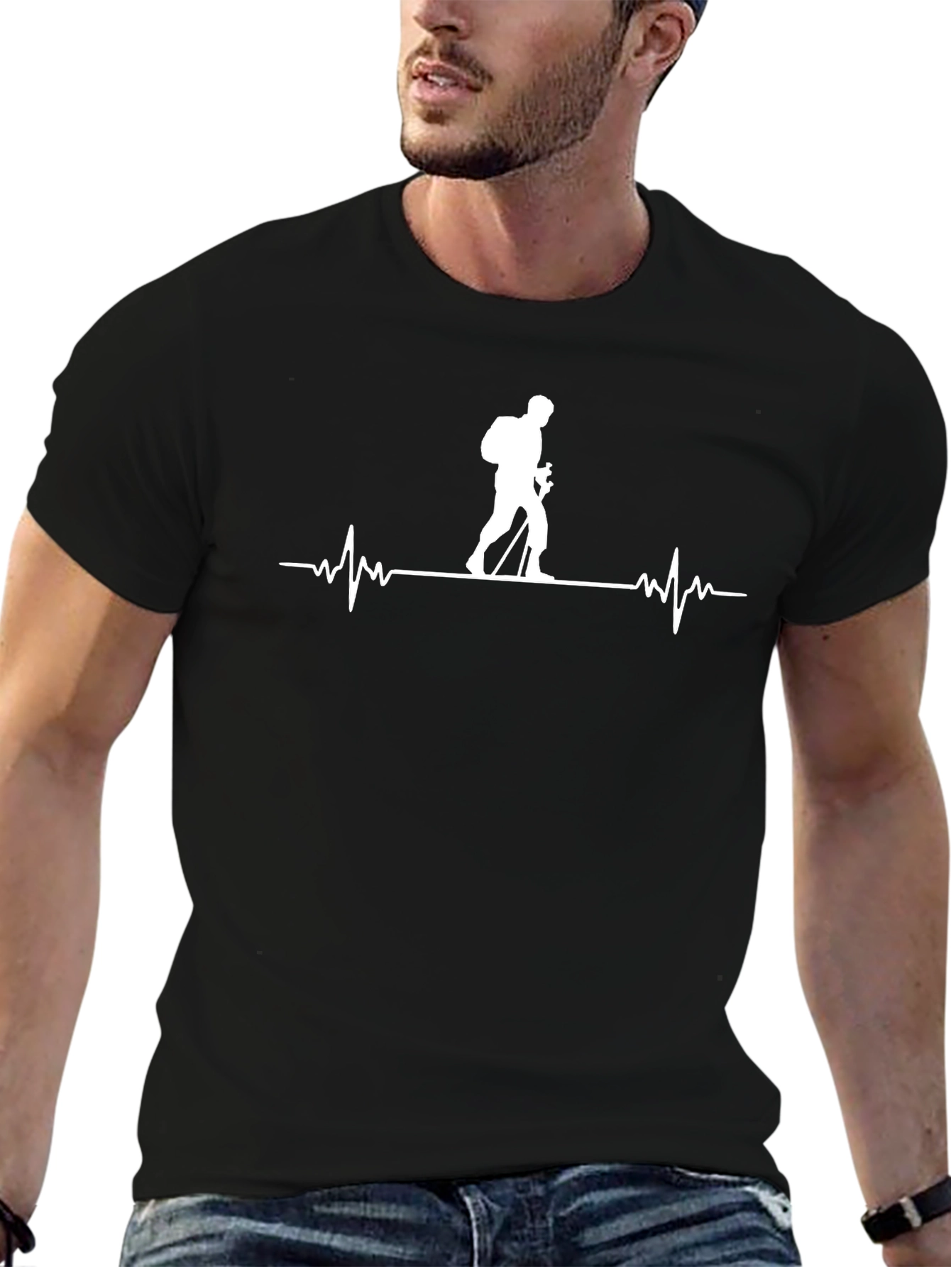 Hiking Heartbeat Tee - Adventure Awaits!