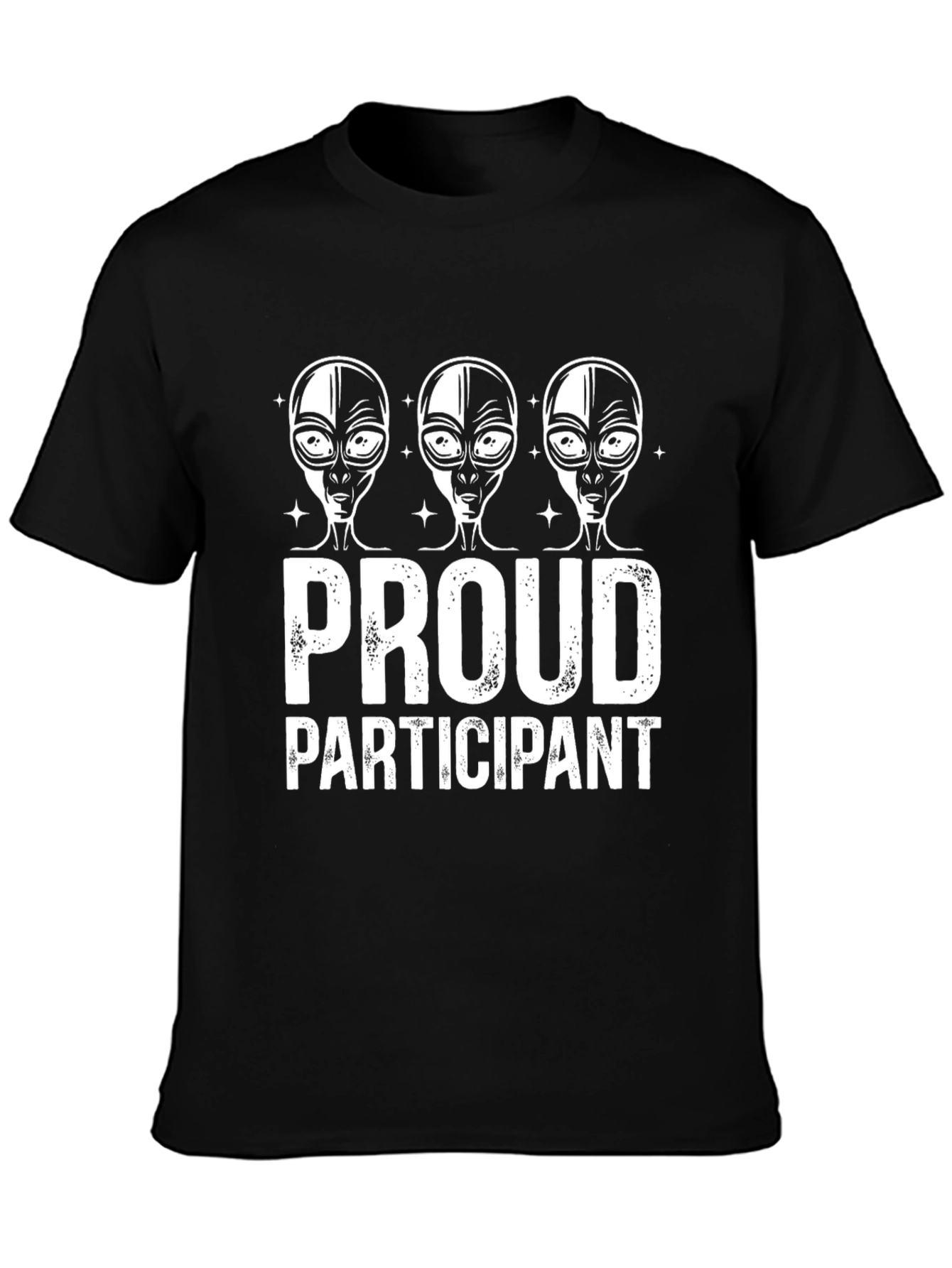 Proud Participant Alien Graphic T-Shirt - Black