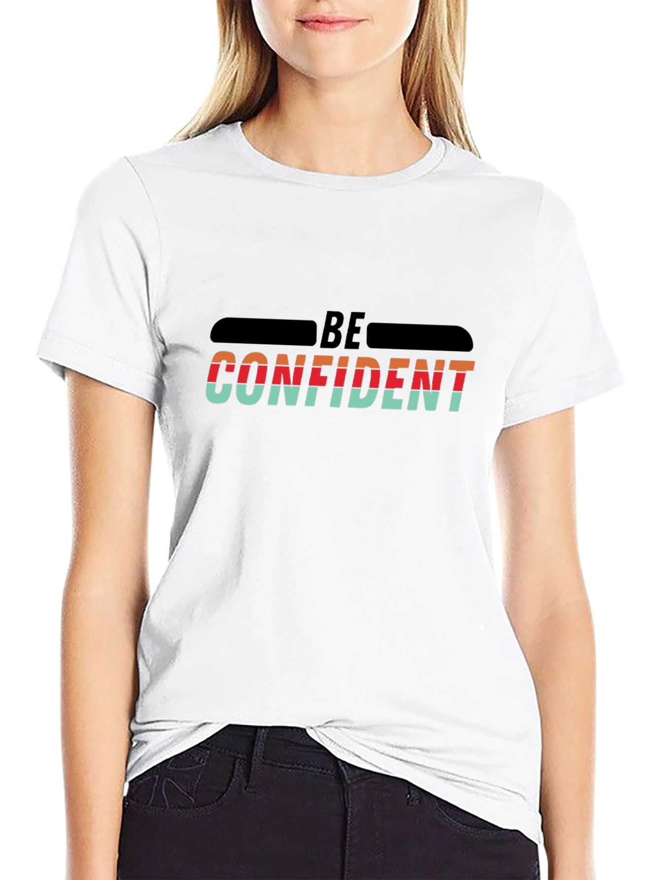 Be Confident Graphic Tee - Bold Retro Design