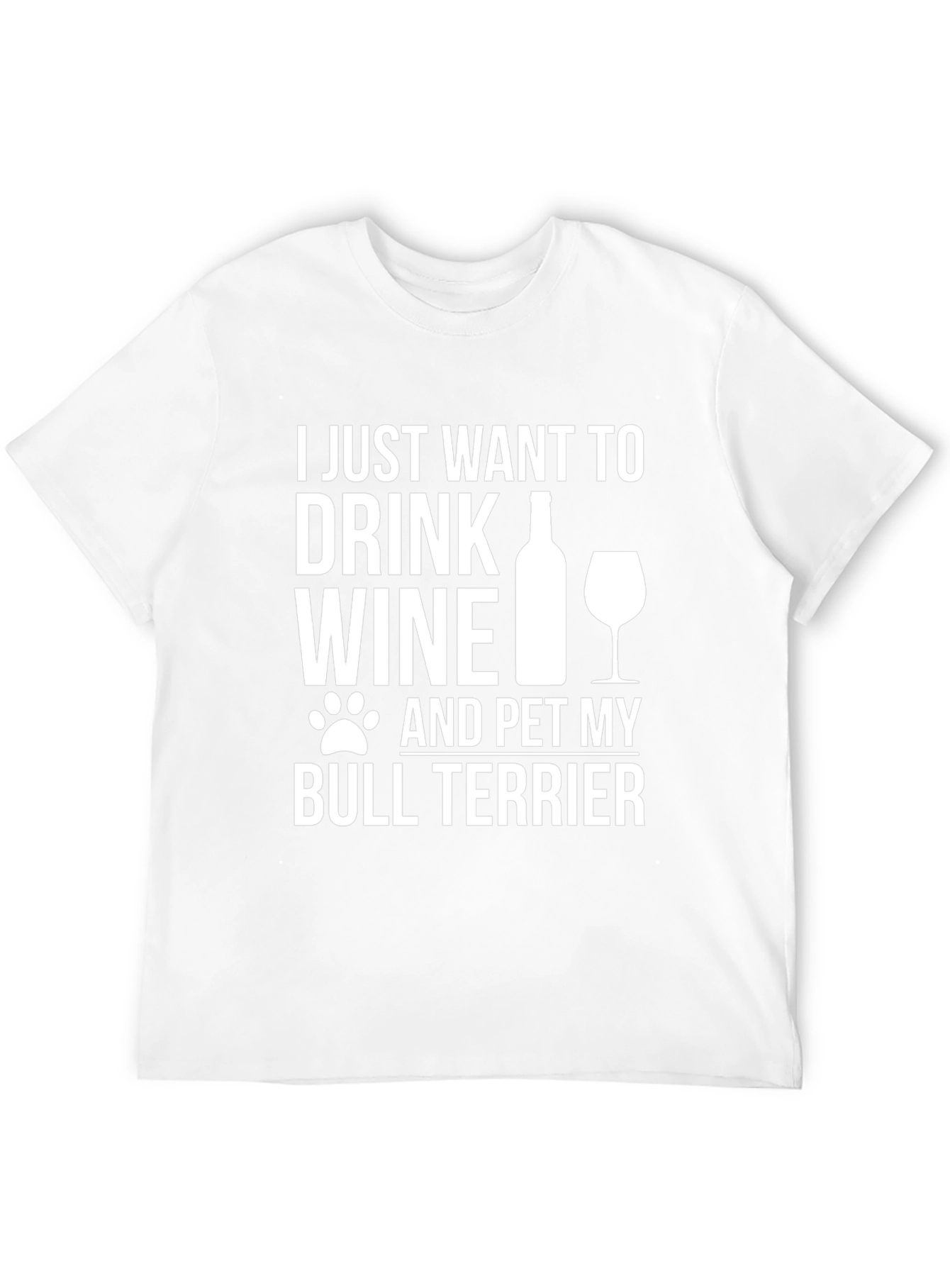 Wine and Bull Terrier T-Shirt