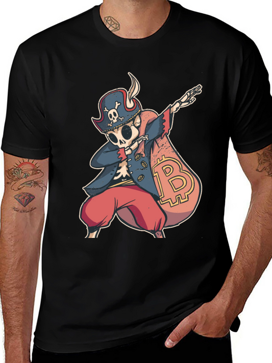 Bitcoin Pirate Dabbing T-Shirt - Crypto Swag