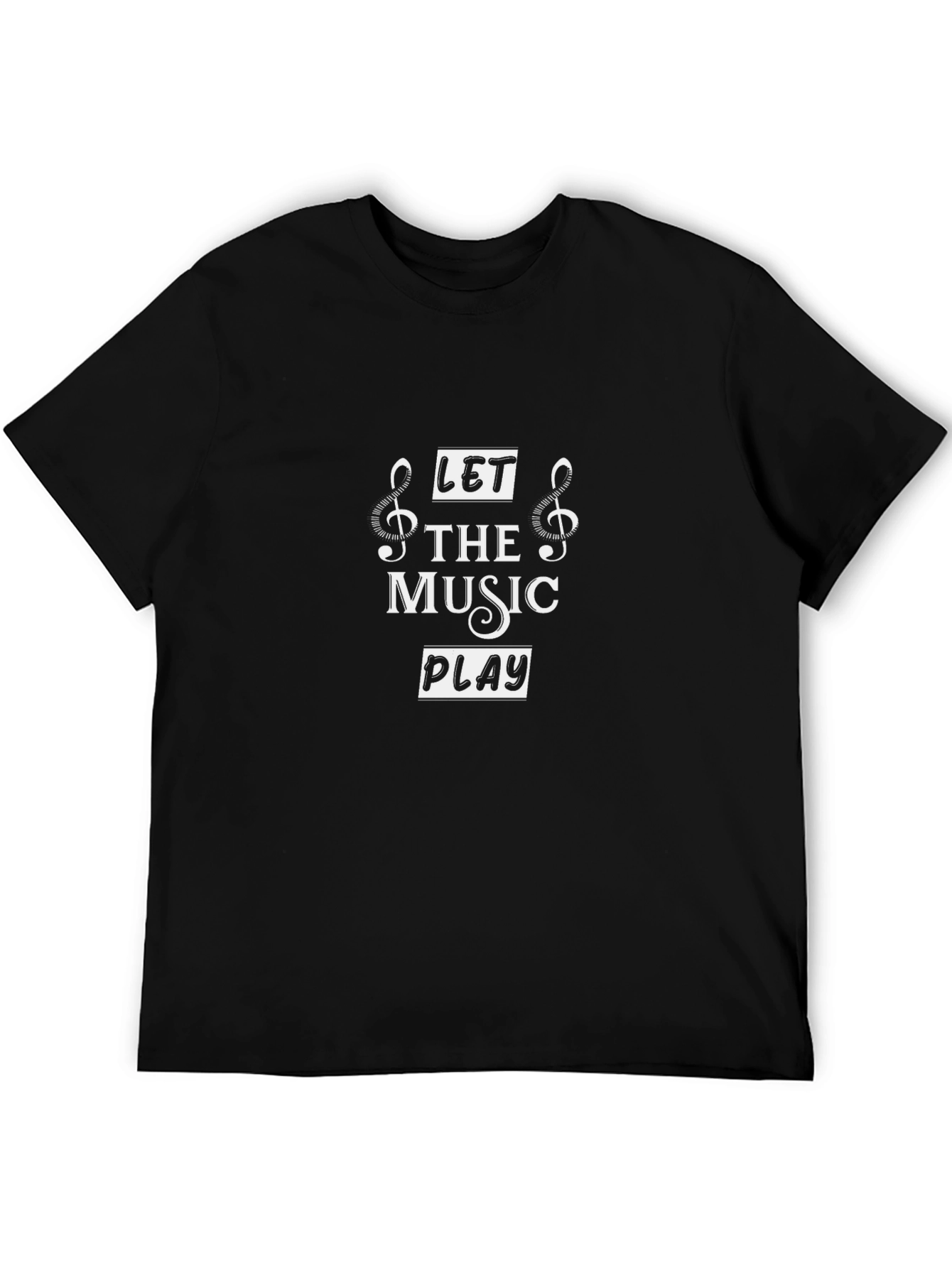 Let The Music Play Black T-Shirt