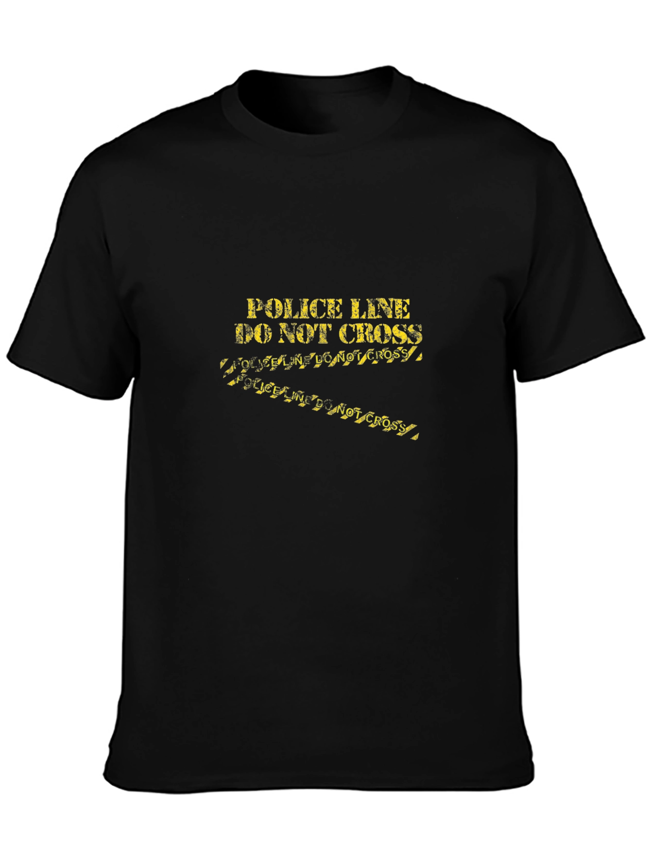 Police Line Do Not Cross Graphic Tee - Black