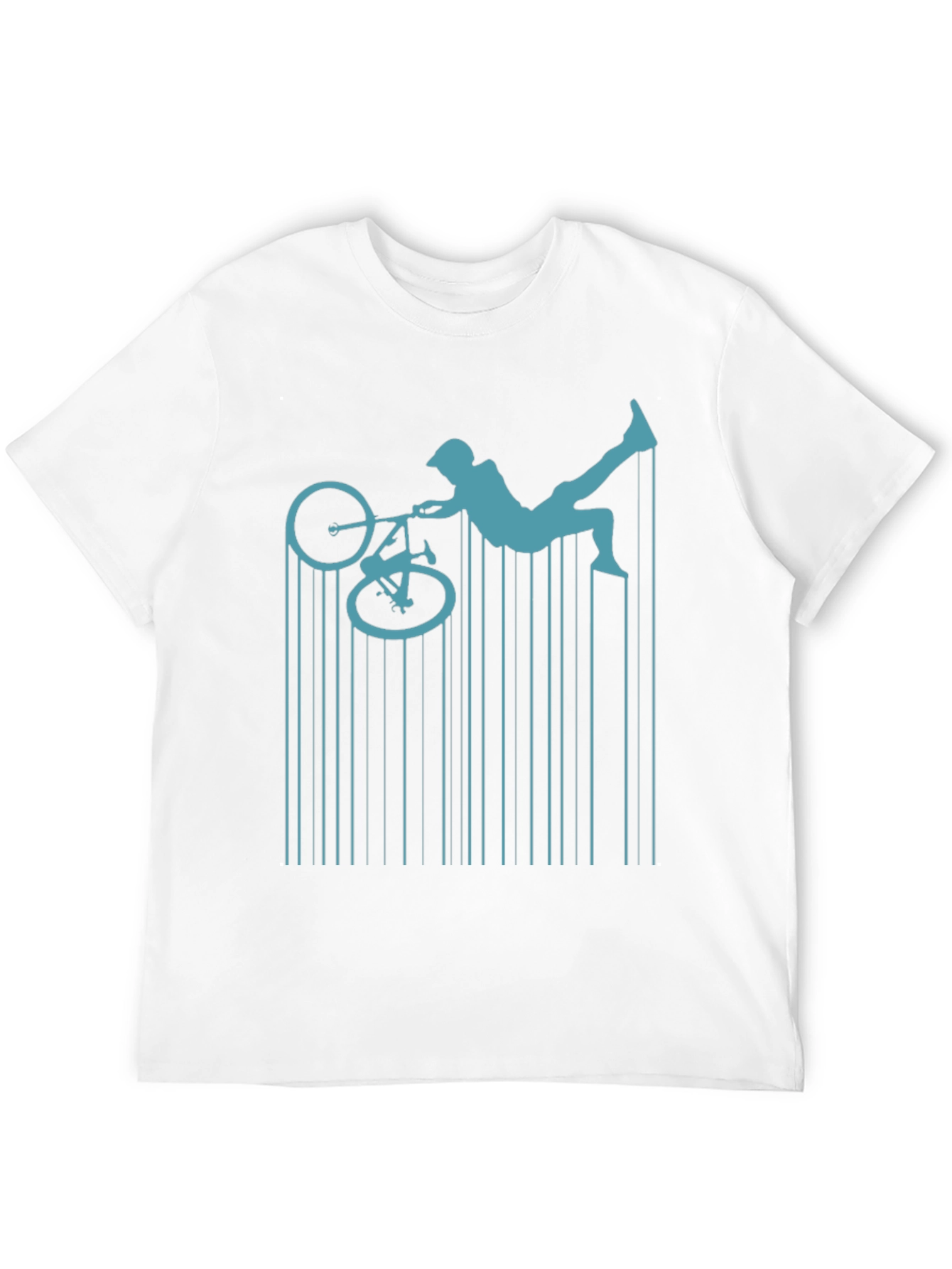 BMX Rider Graphic Tee - Black Cotton Shirt